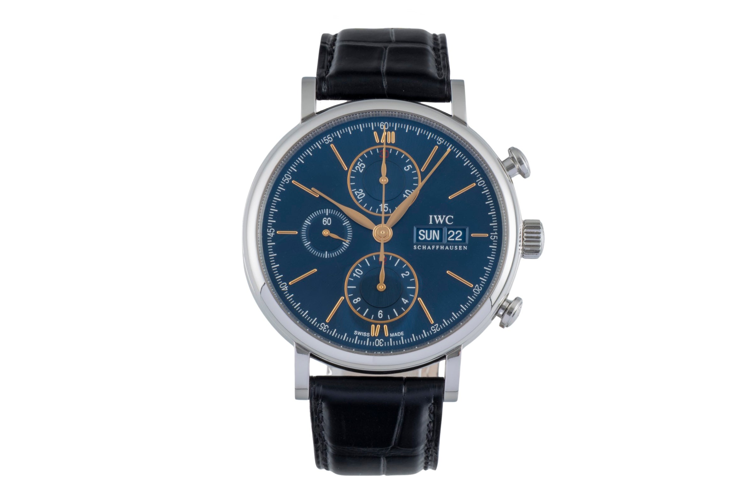 IWC Portofino chronographe acier automatique montre pour hommes IW391036  [2505801]