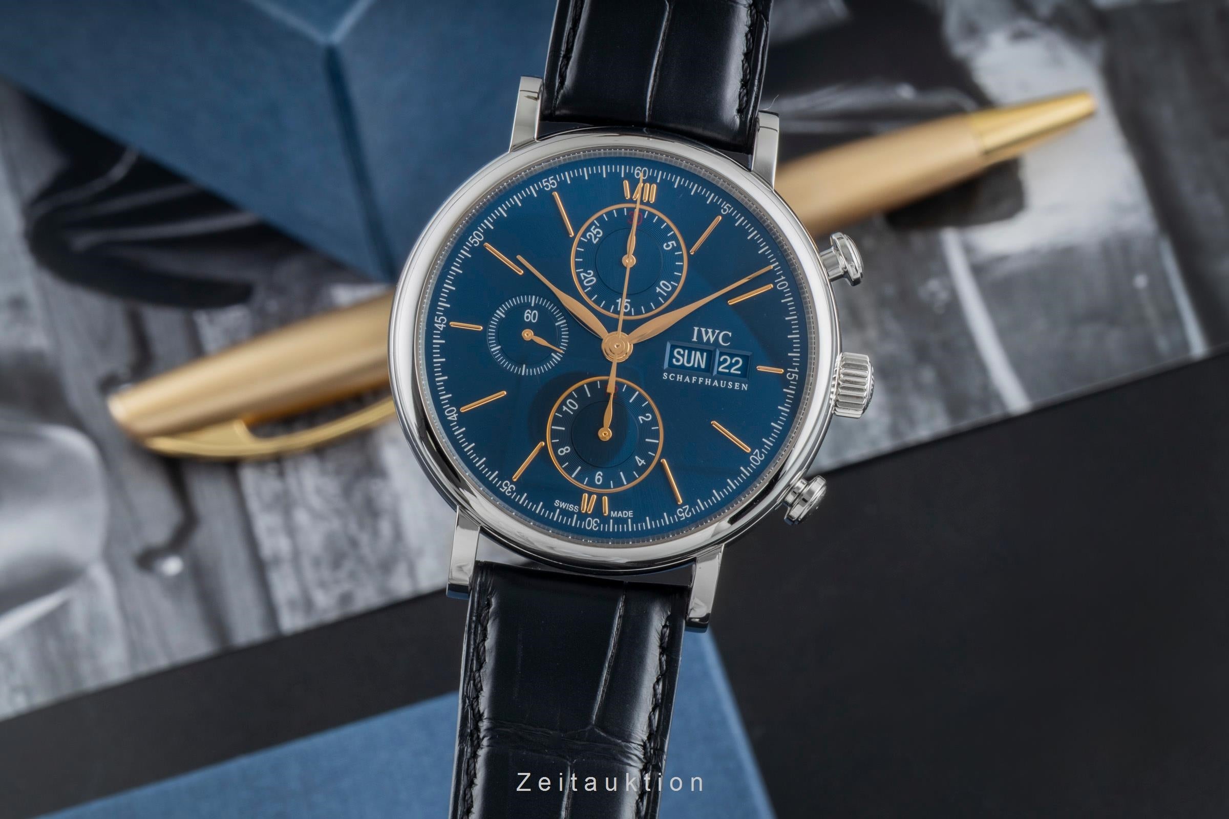 IWC Portofino chronographe acier automatique montre pour hommes IW391036  [2505801]