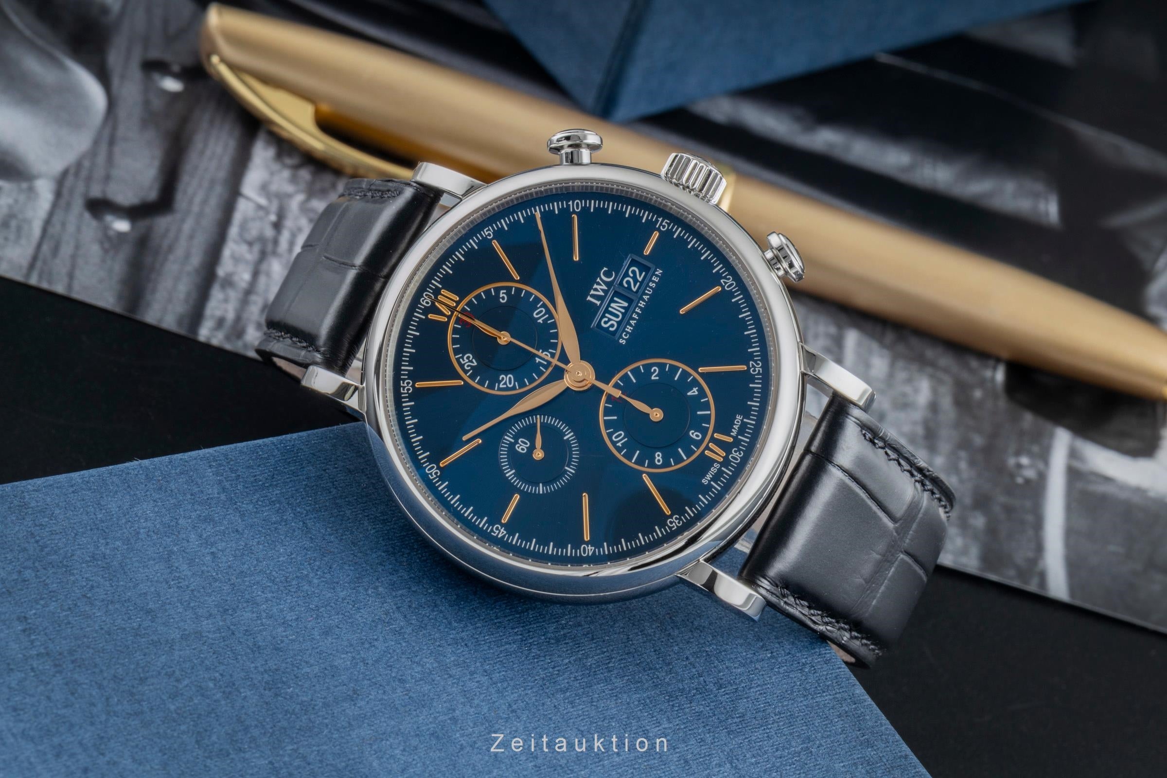 IWC Portofino chronograph steel automatic men's watch IW391036  [2505801]