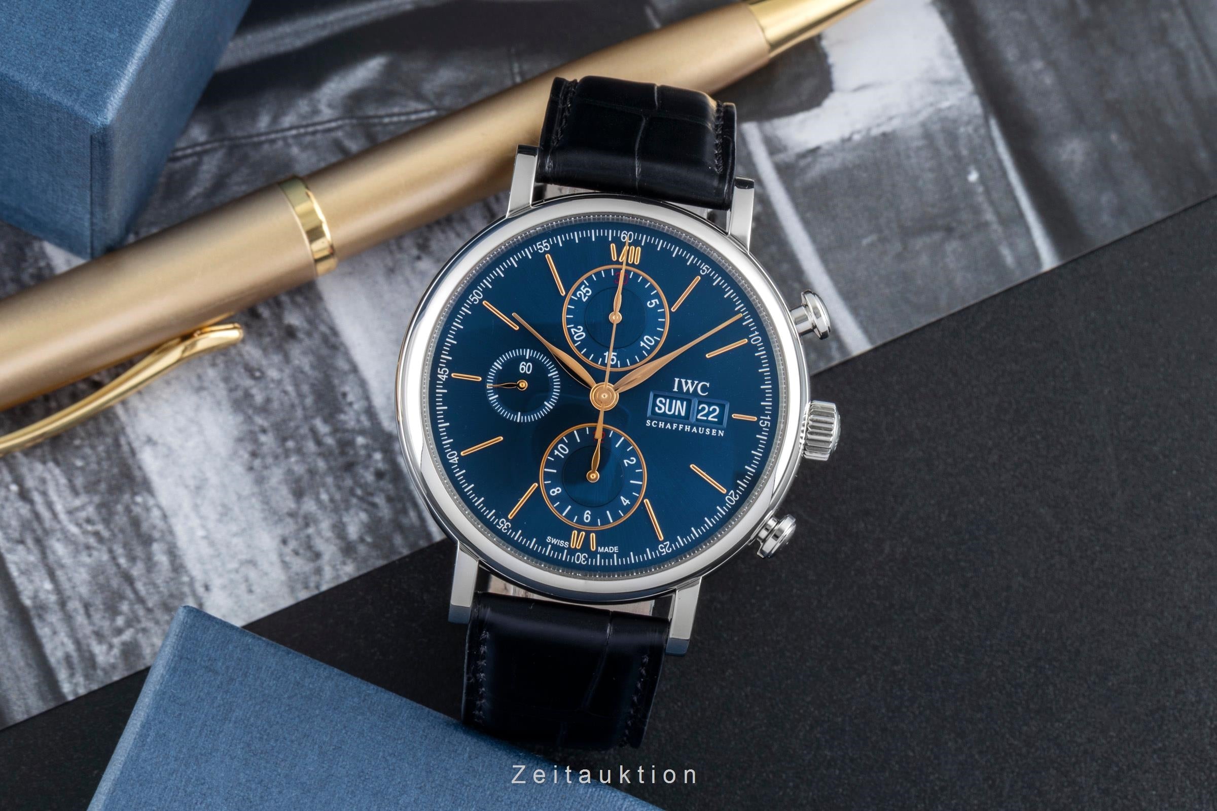 IWC Portofino chronograph steel automatic men's watch IW391036  [2505801]