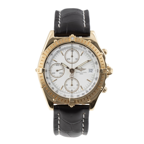 Breitling Chronomat cronografo oro 18 ct automatismo orologio da uomo 81950  K13047  [2505802]