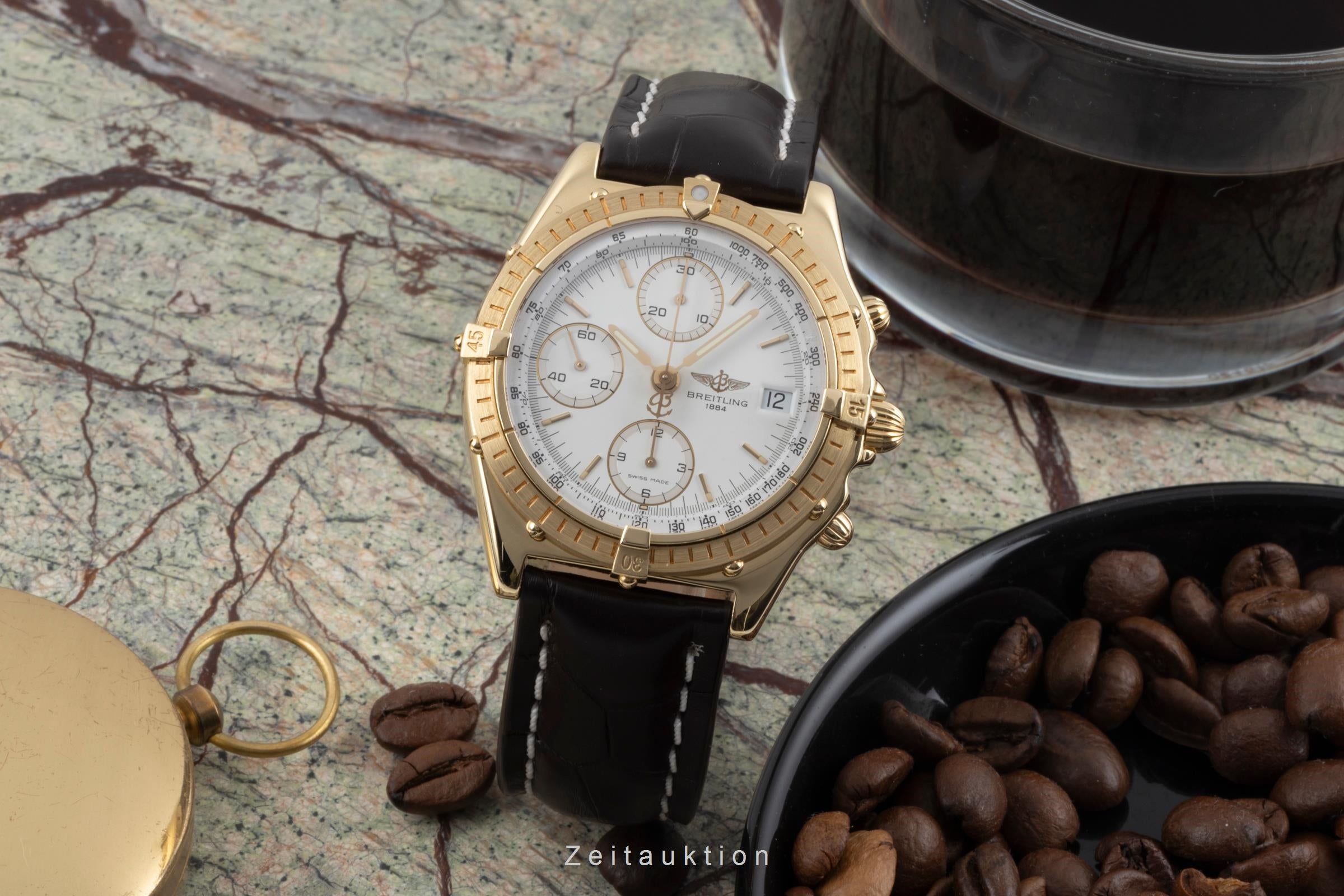 Breitling Chronomat cronografo oro 18 ct automatismo orologio da uomo 81950  K13047  [2505802]