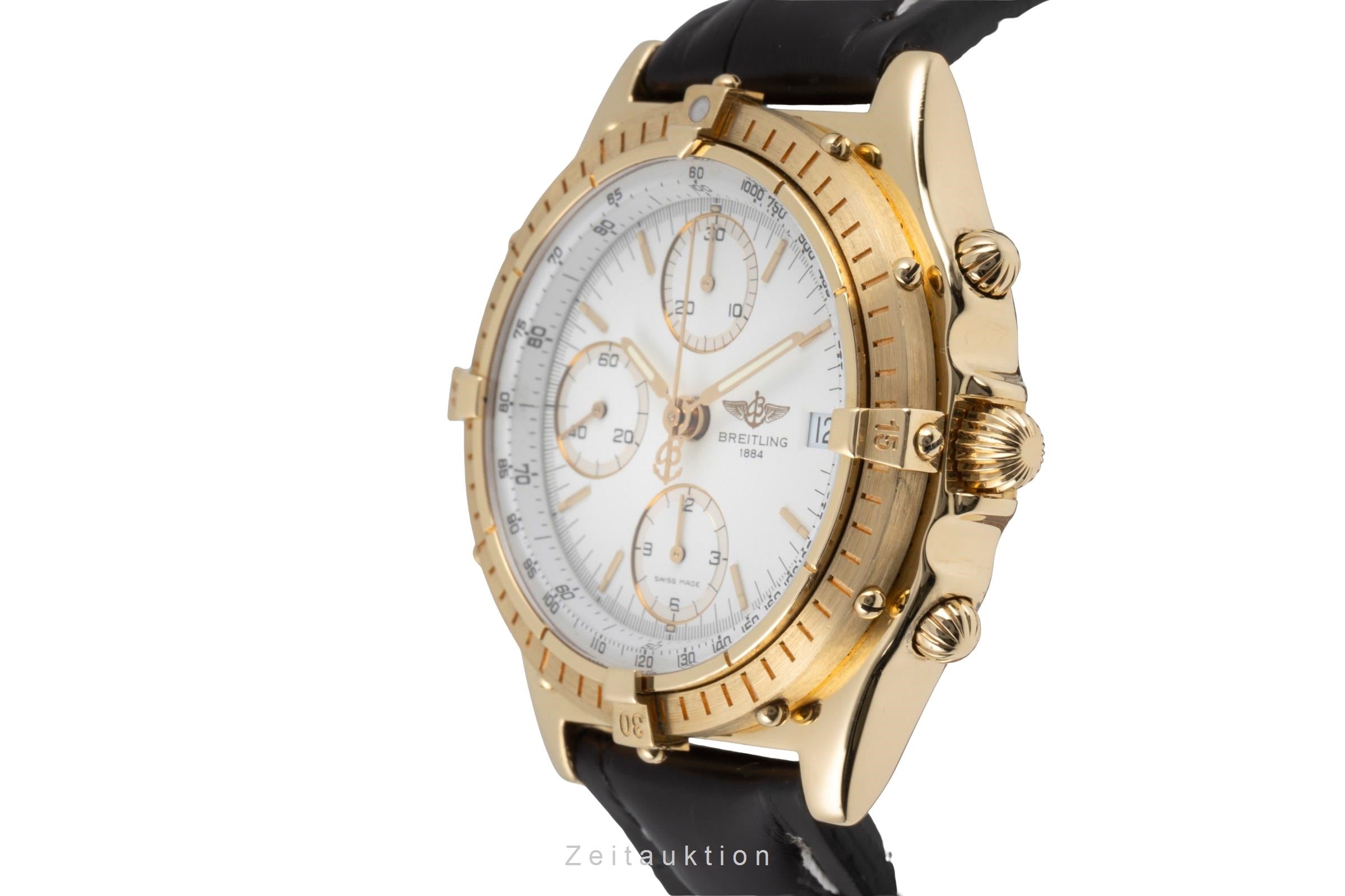 Breitling Chronomat cronografo oro 18 ct automatismo orologio da uomo 81950  K13047  [2505802]