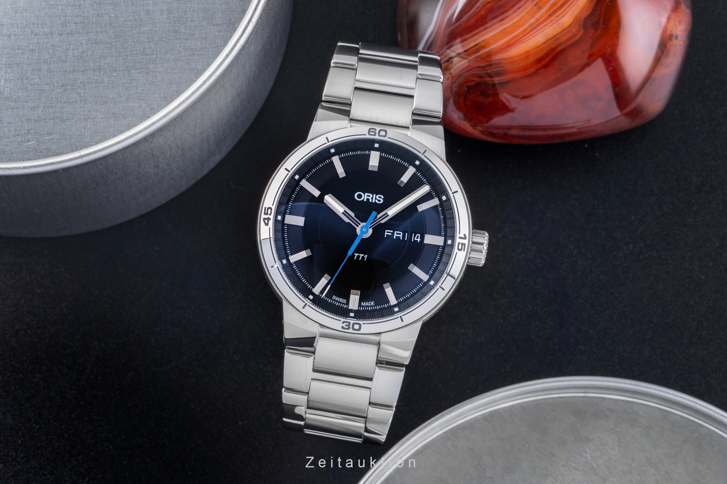 Oris TT1 acciaio automatismo orologio da uomo 01 735 7752 4154-07 8 24 08  [2505830]