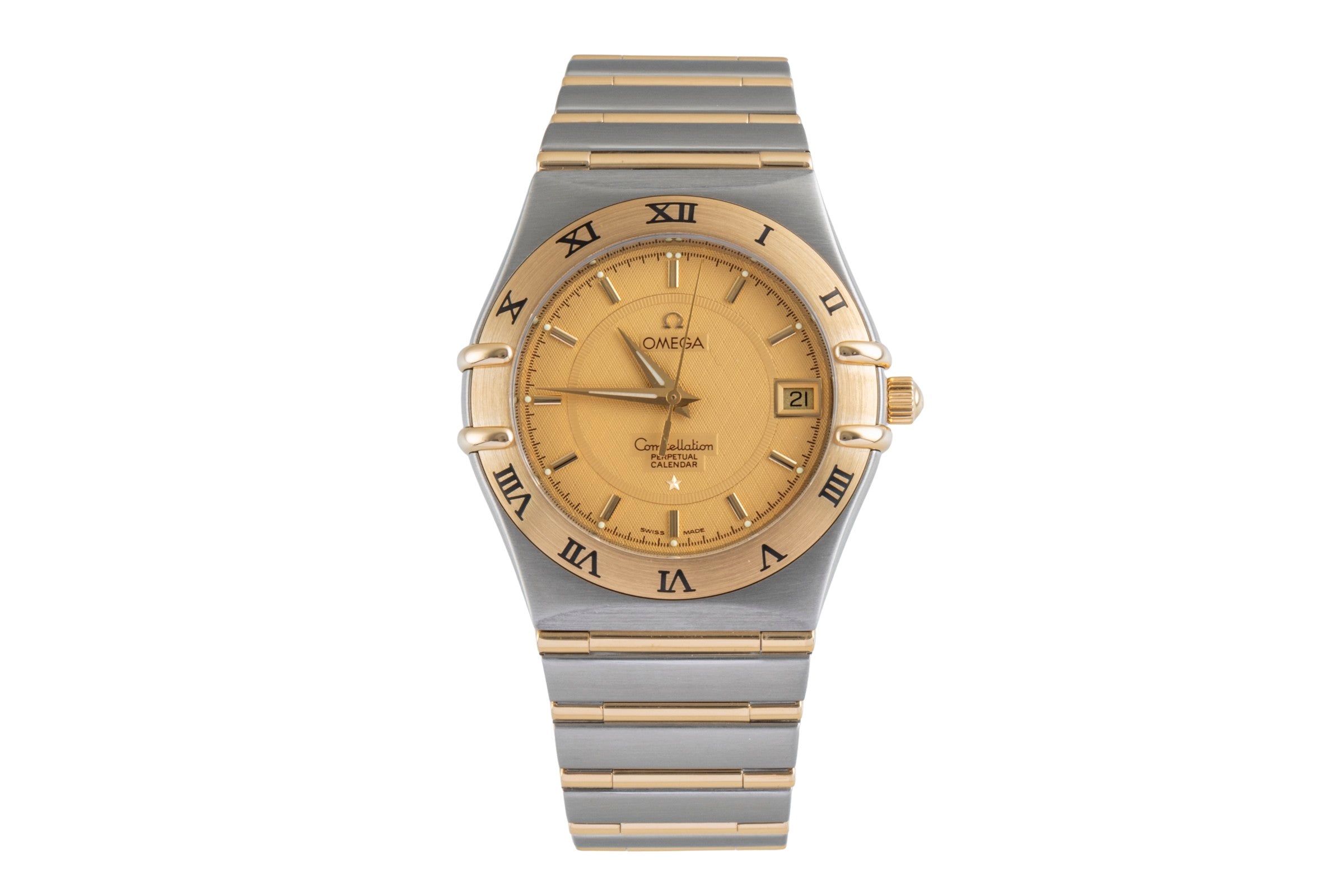 Omega Constellation acier / or  quartz montre pour hommes 1252.10.00  396.1202  [2505845]
