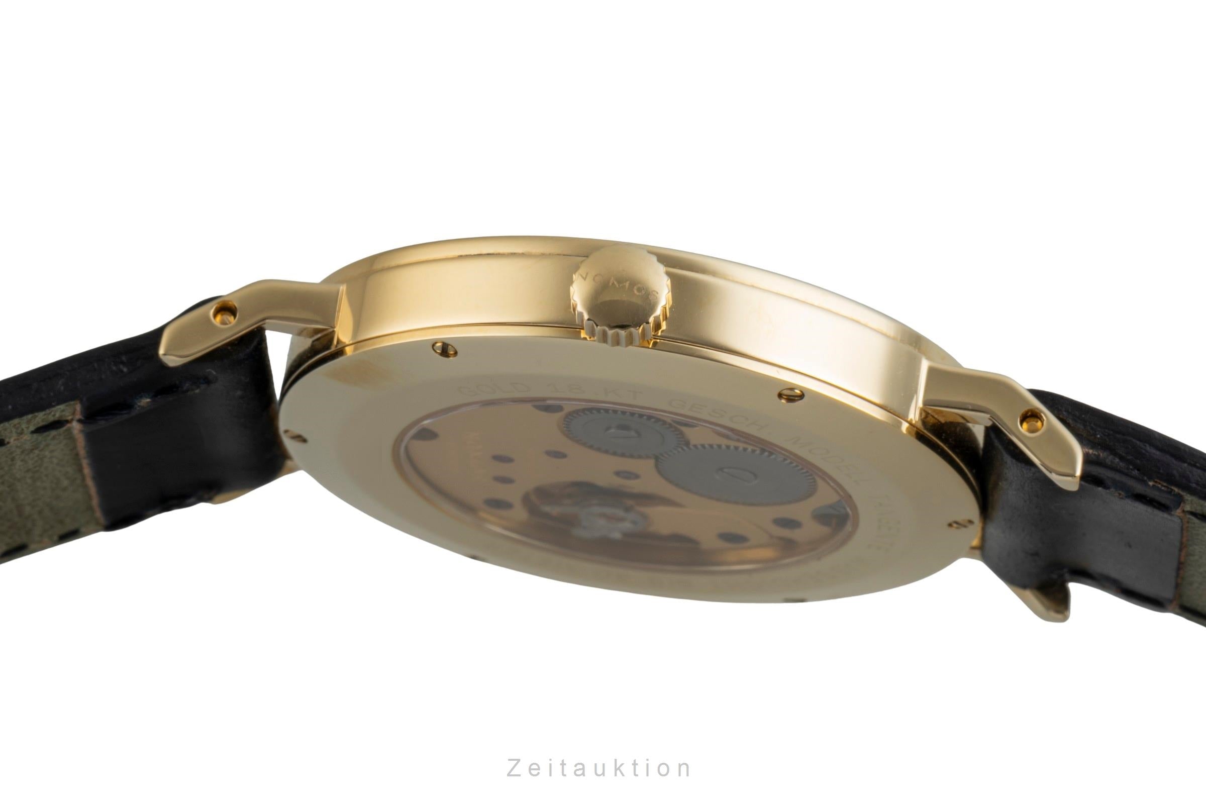 Nomos Tangente 18k (0,750) Gold Intex Datum Handaufzug Herrenuhr Gold Dial  [2505847]