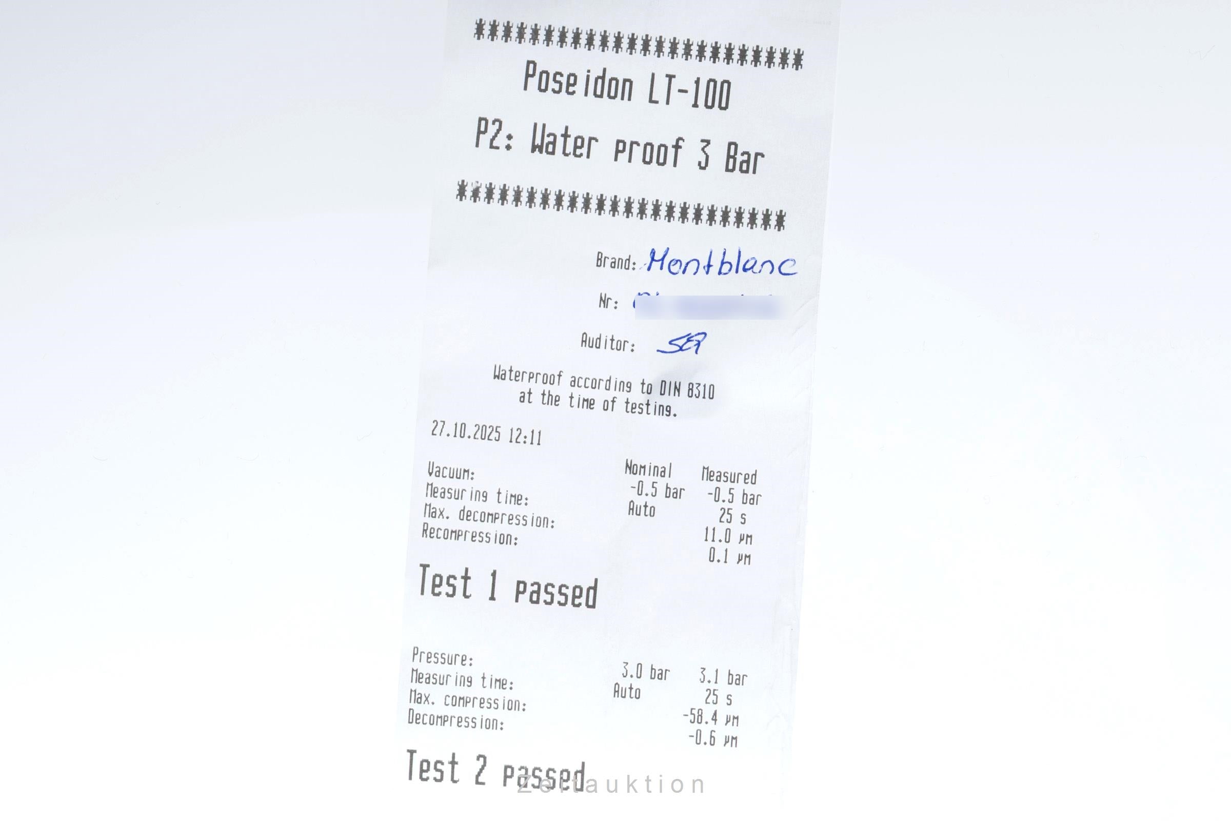 Montblanc Meisterstück steel automatic men's watch 7068  [2505856]