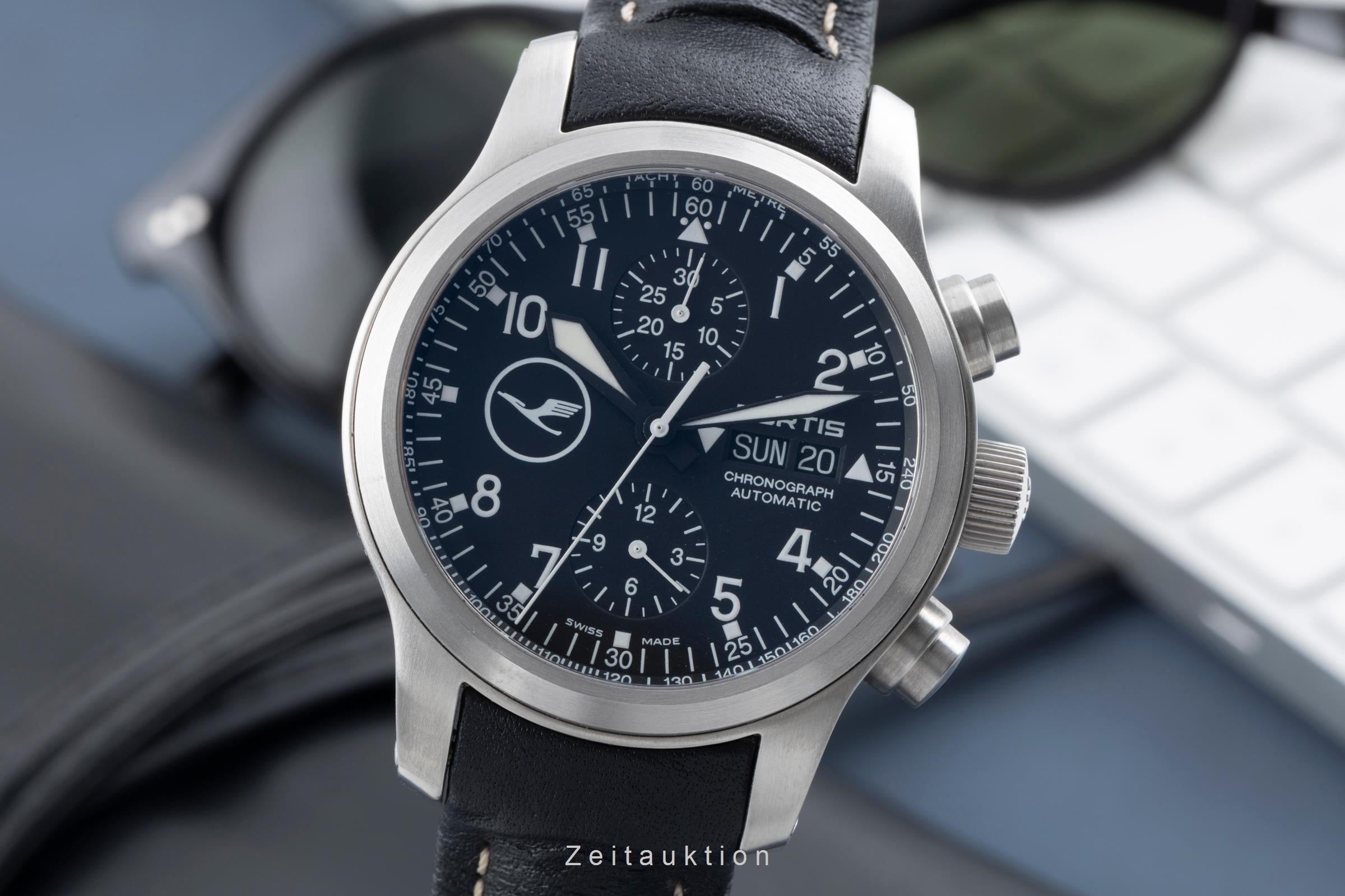 Fortis Flieger Chronograph chronographe acier automatique montre pour hommes 635.10.141 Limited  [2505857]