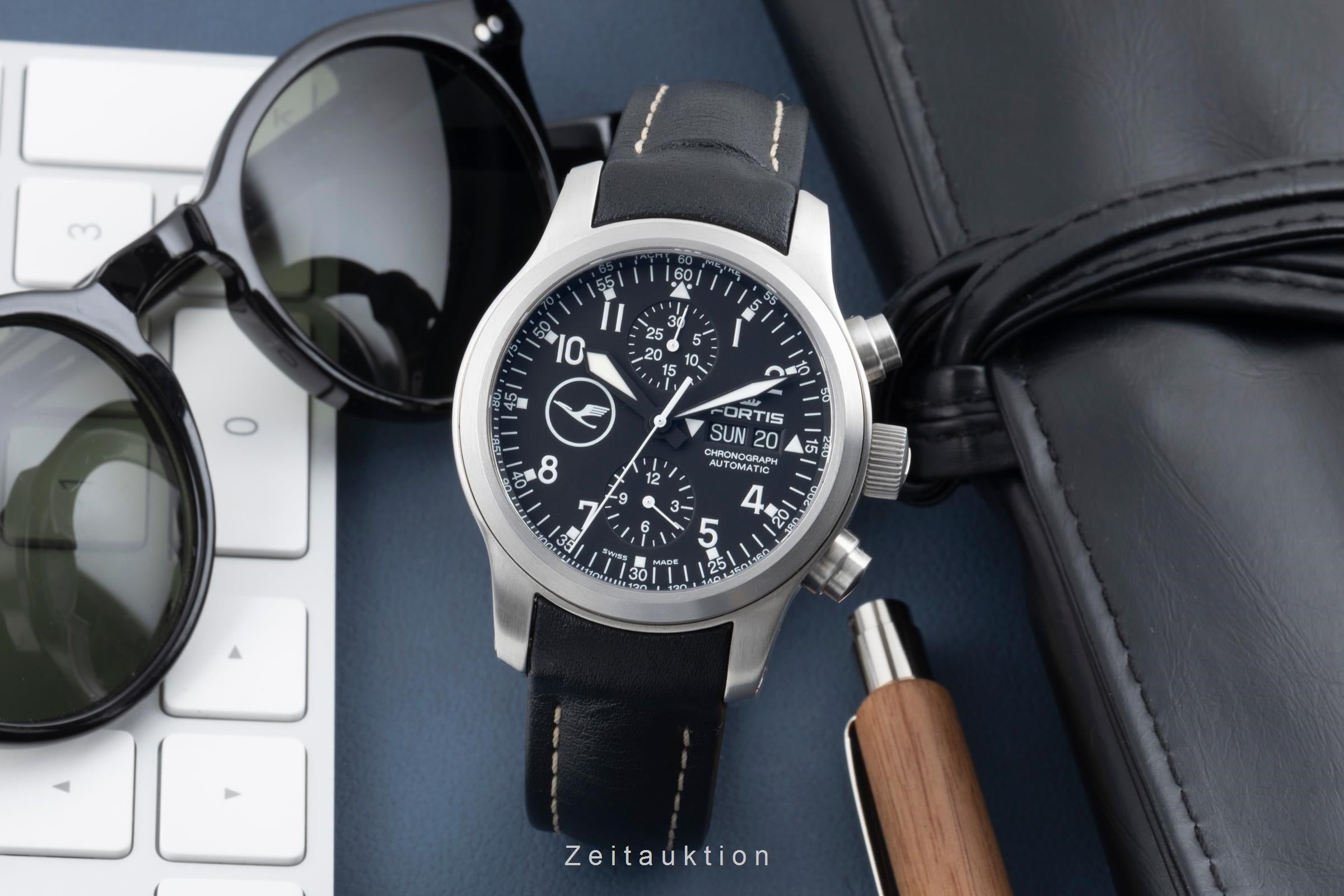 Fortis Flieger Chronograph chronographe acier automatique montre pour hommes 635.10.141 Limited  [2505857]