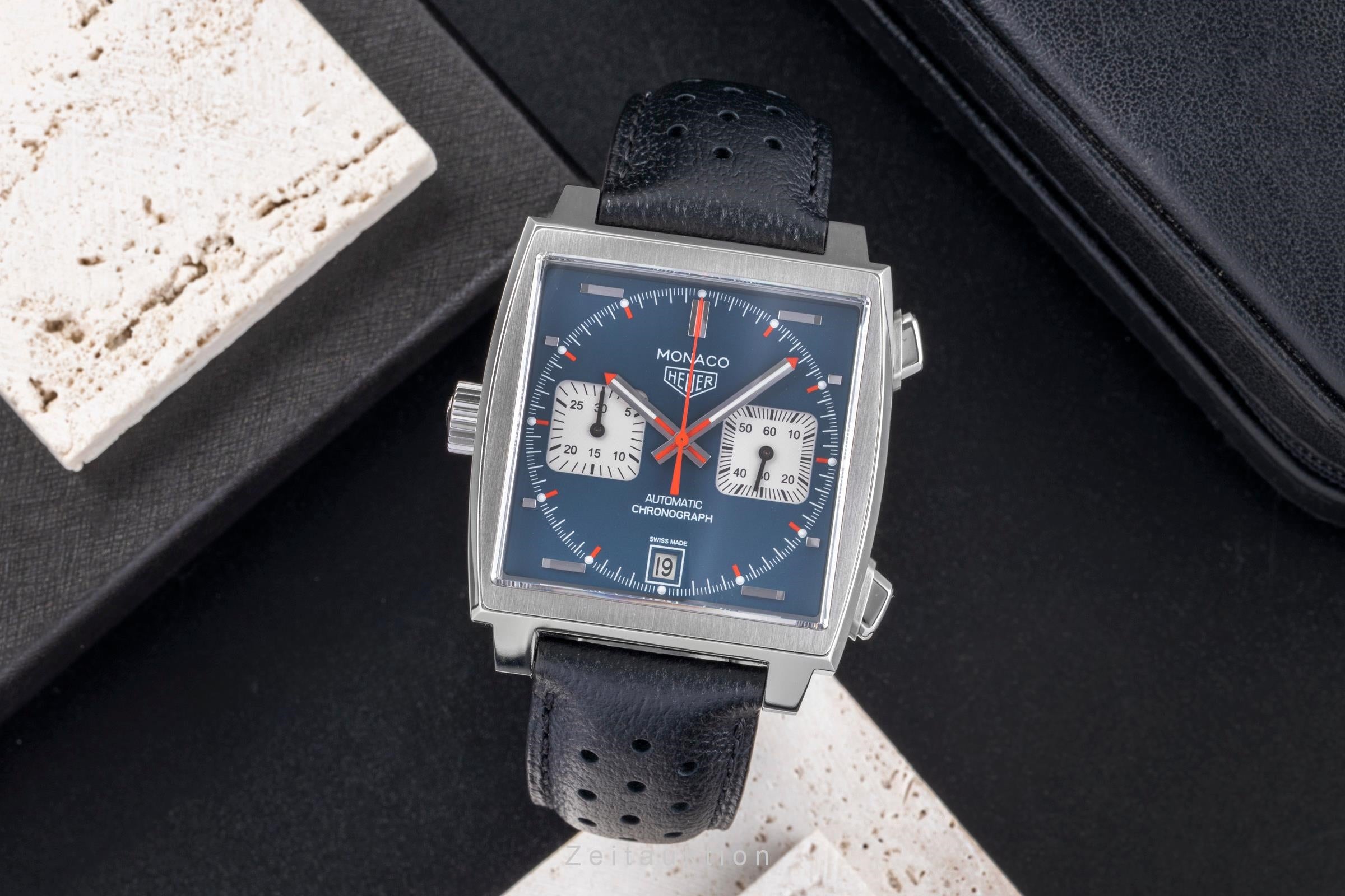 Tag Heuer Monaco Chronograph Stahl Automatik Ref. CAW2111.FC6356 B&P 2015 [2505859]