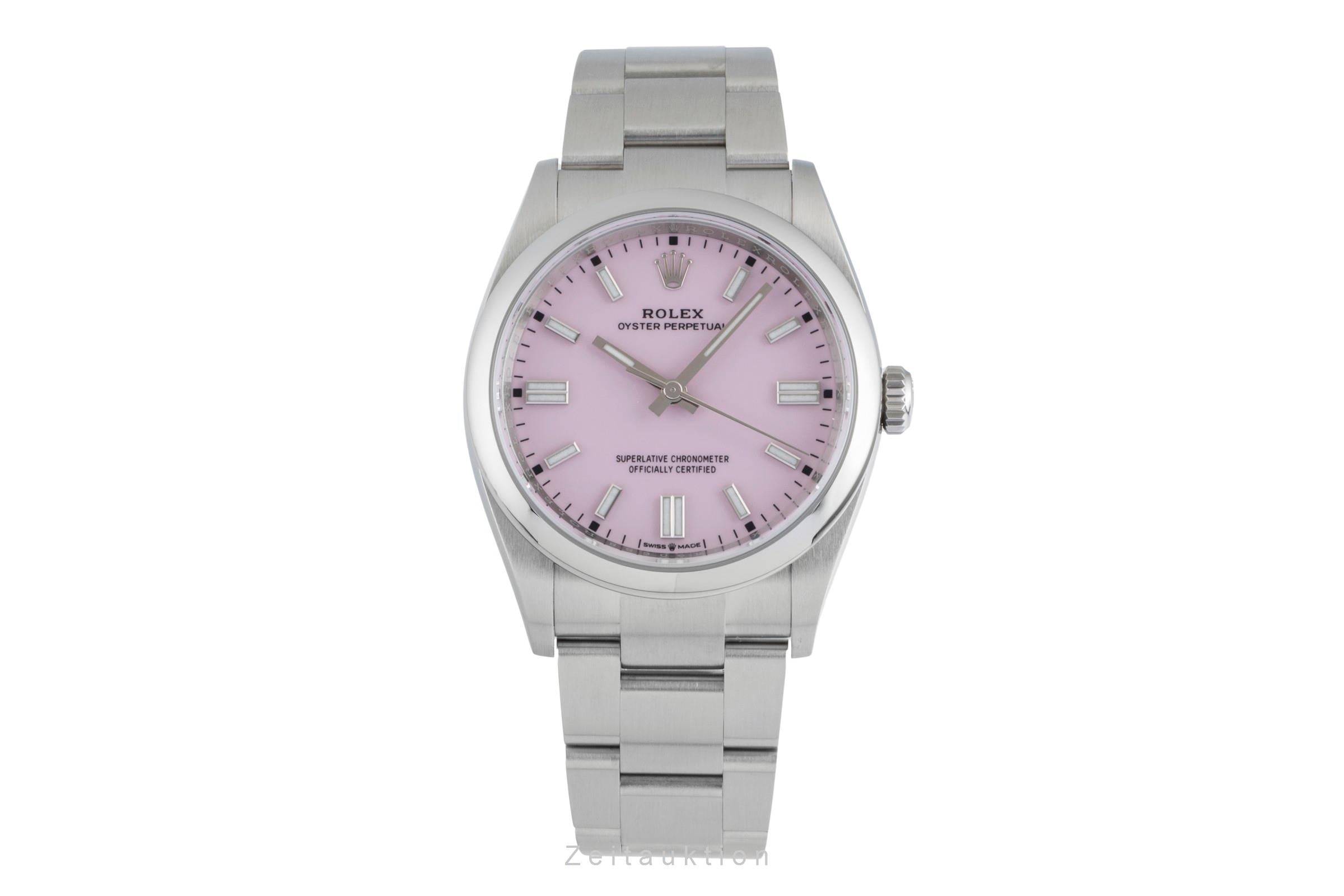 Rolex Oyster Perpetual 36 Candy Pink Stahl Automatik Herrenuhr 126000 B&P 2025 [2505868]