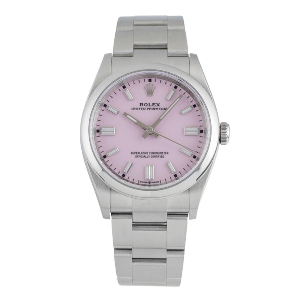 Rolex Oyster Perpetual 36 Candy Pink Stahl Automatik Herrenuhr 126000 B&P 2025 [2505868]