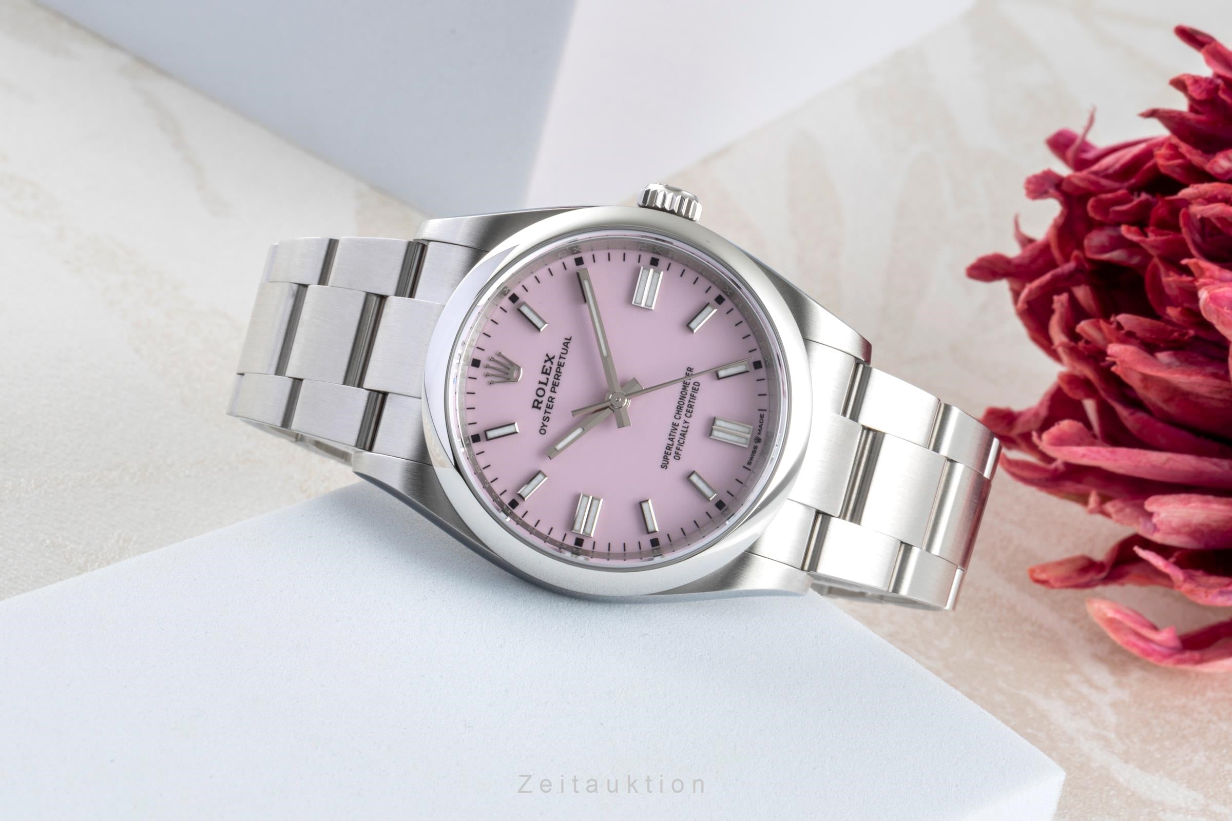 Rolex Oyster Perpetual 36 Candy Pink Stahl Automatik Herrenuhr 126000 B&P 2025 [2505868]