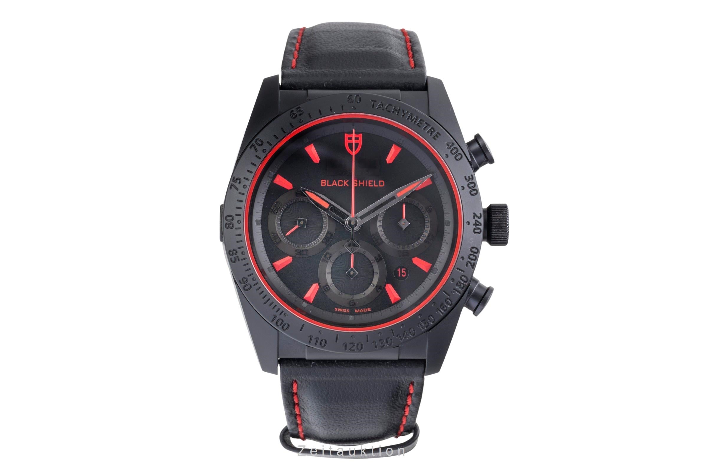 Tudor Black Shield chronographe céramique / acier automatique montre pour hommes 42000CR  [2505869]