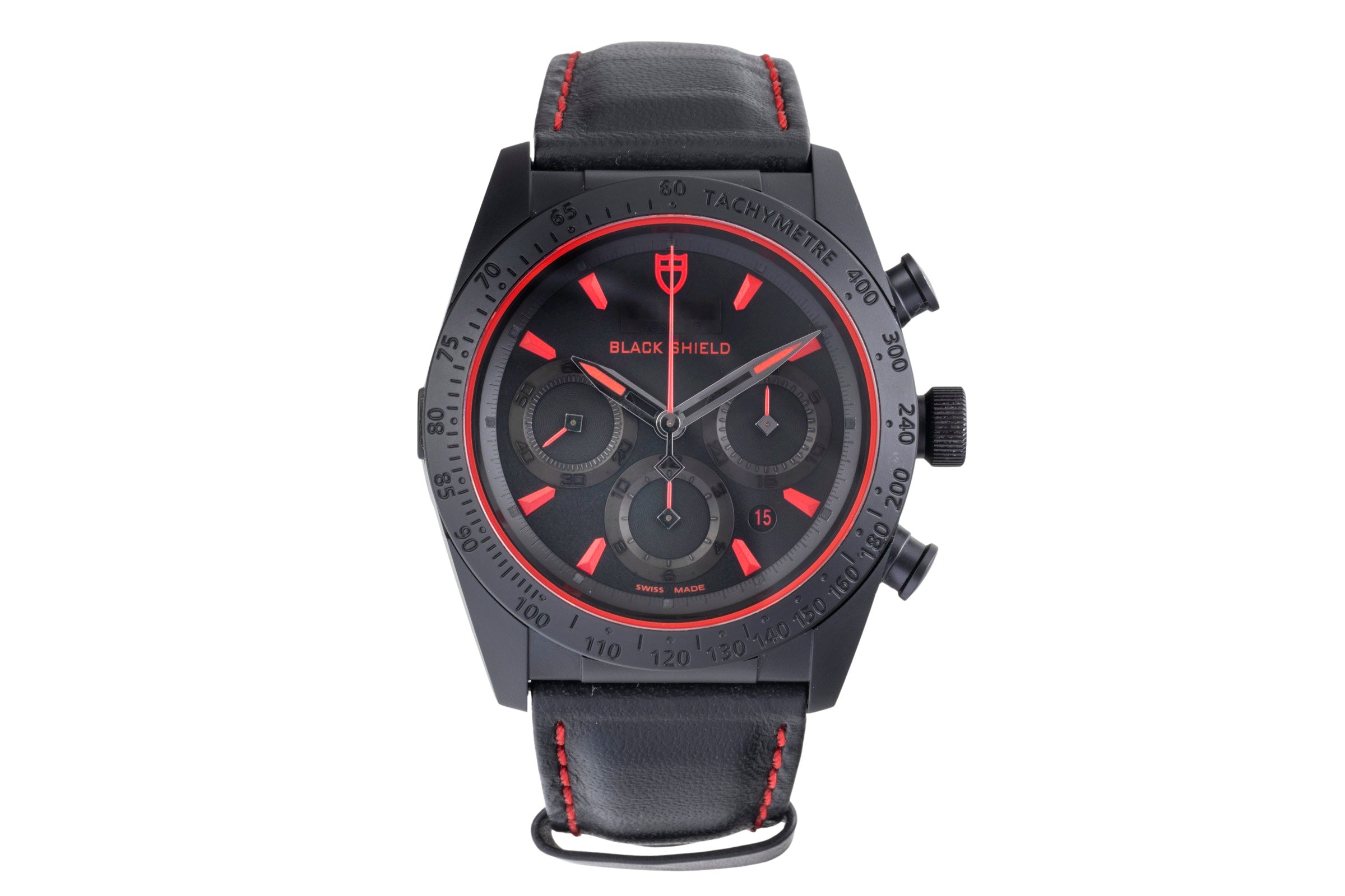Tudor Black Shield chronographe céramique / acier automatique montre pour hommes 42000CR  [2505869]