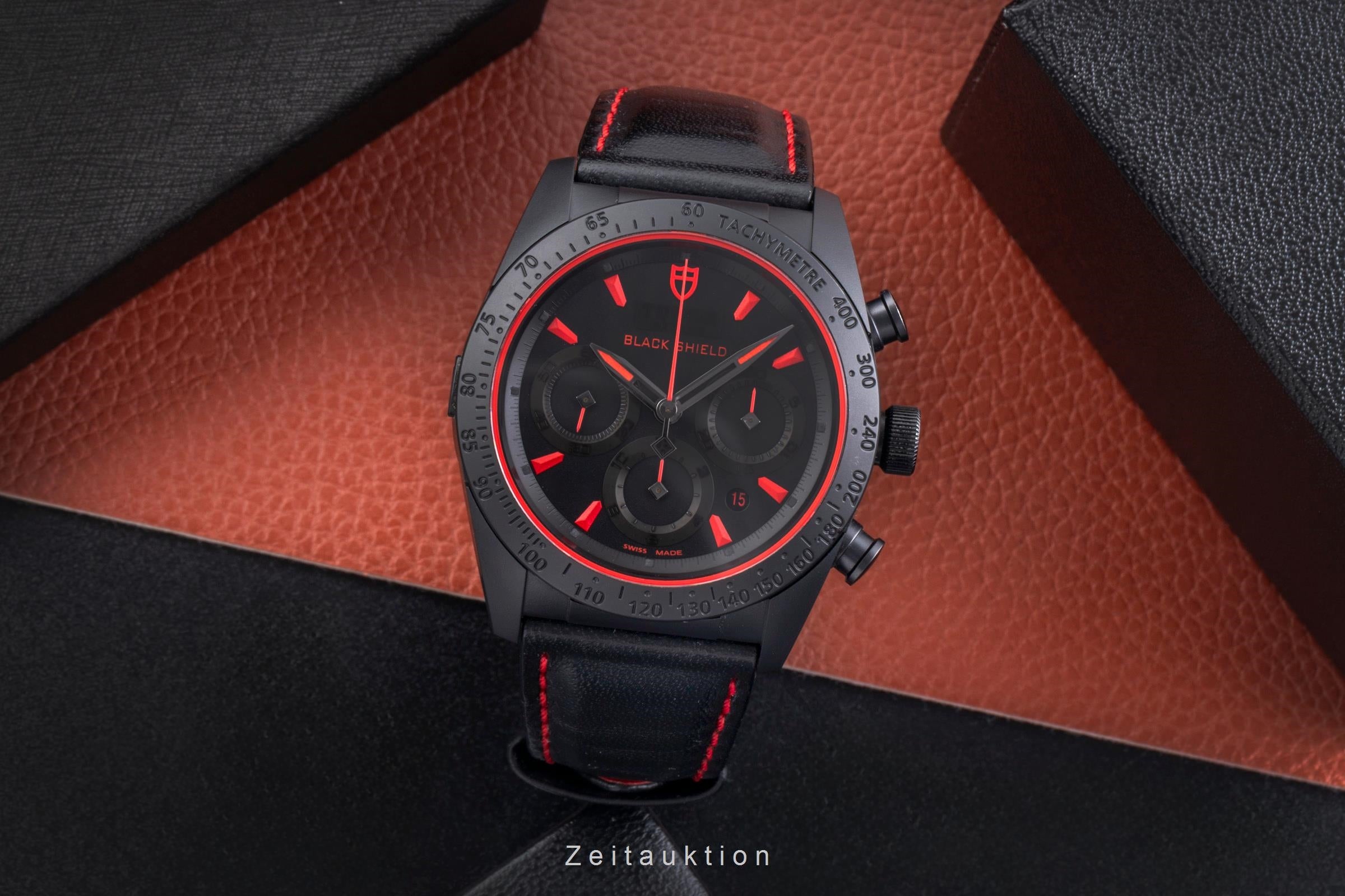 Tudor Black Shield chronographe céramique / acier automatique montre pour hommes 42000CR  [2505869]