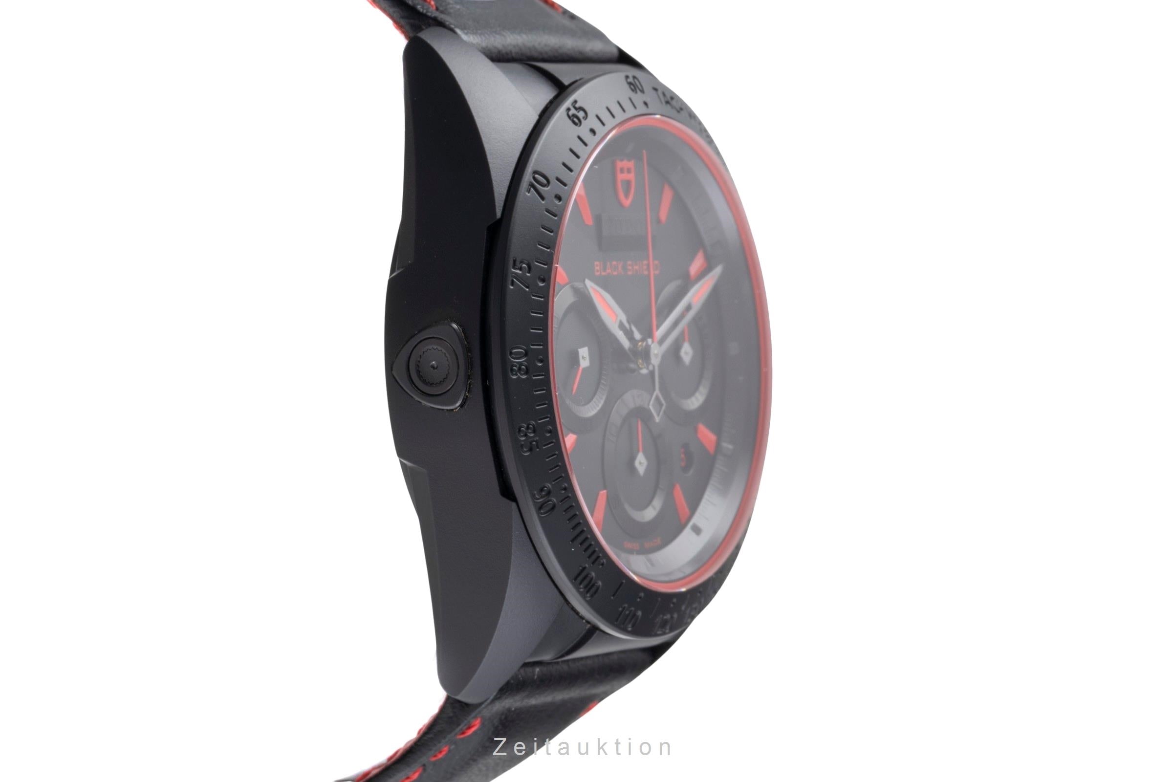 Tudor Black Shield chronographe céramique / acier automatique montre pour hommes 42000CR  [2505869]