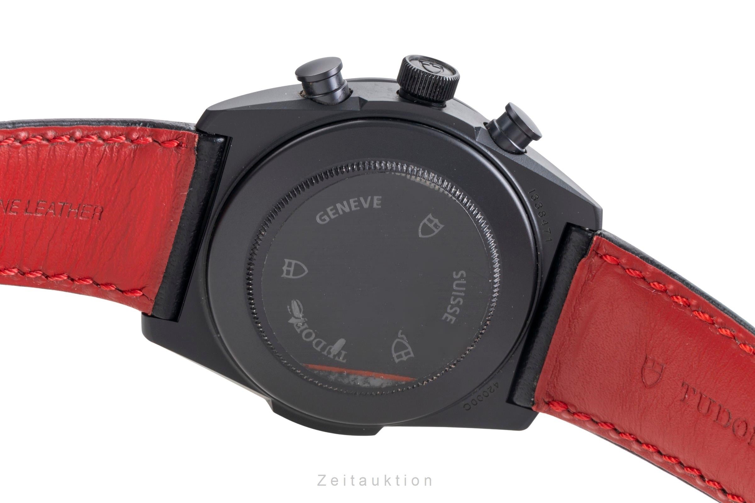 Tudor Black Shield chronographe céramique / acier automatique montre pour hommes 42000CR  [2505869]