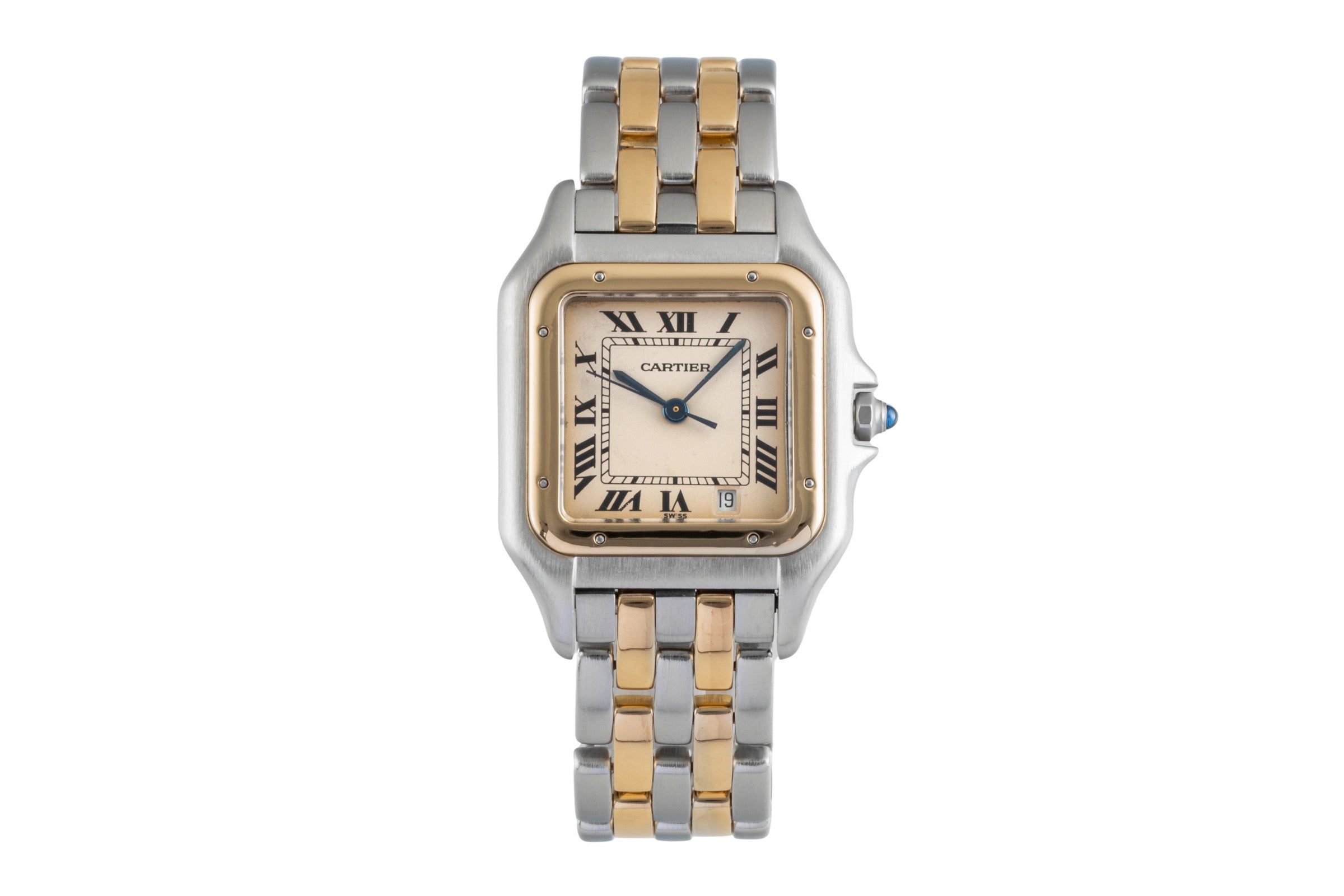 Cartier Panthere Lady Stahl / Gold Datum Damenuhr Ref. 83083242 Klassiker [2505884]