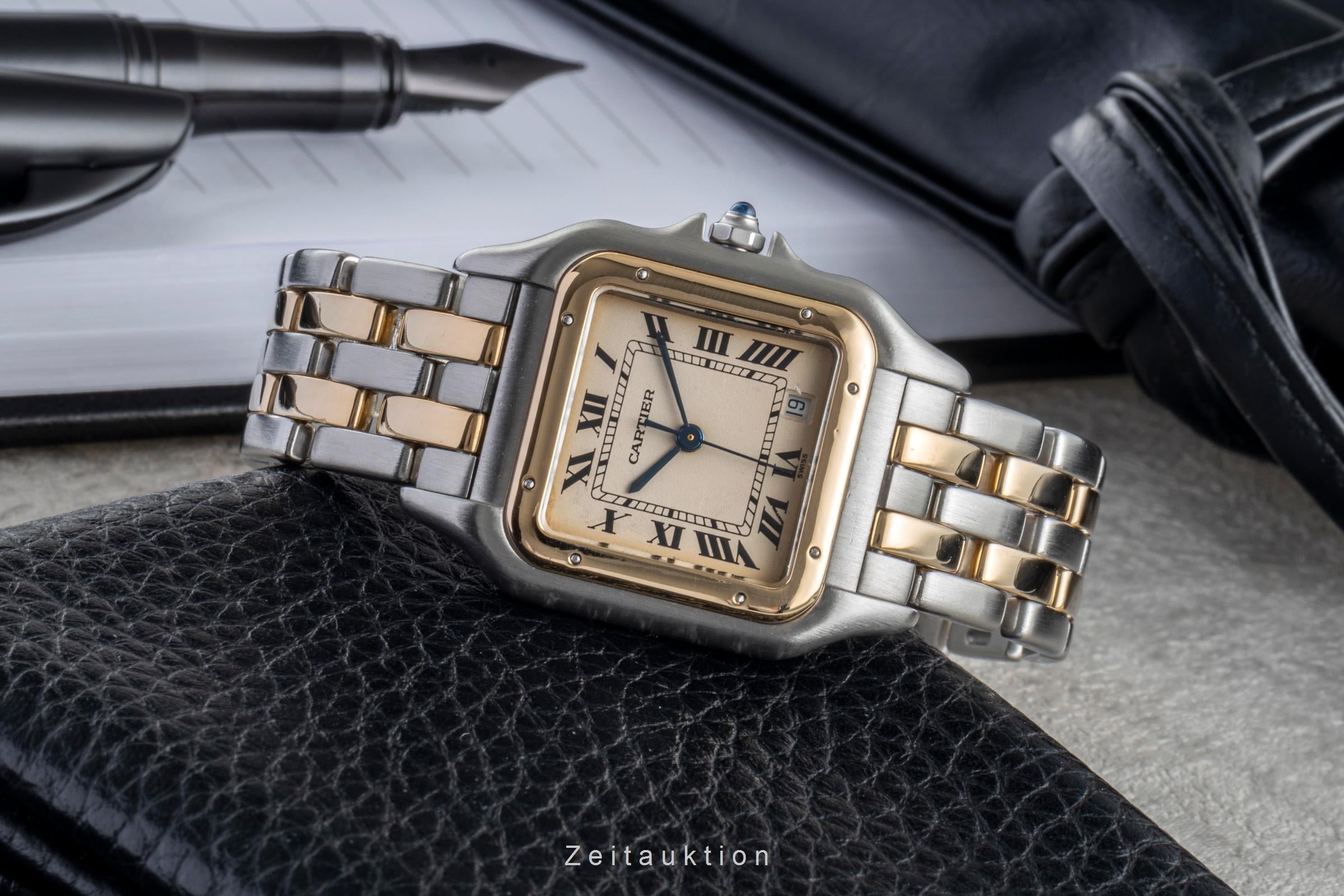 Cartier Panthere Lady Stahl / Gold Datum Damenuhr Ref. 83083242 Klassiker [2505884]