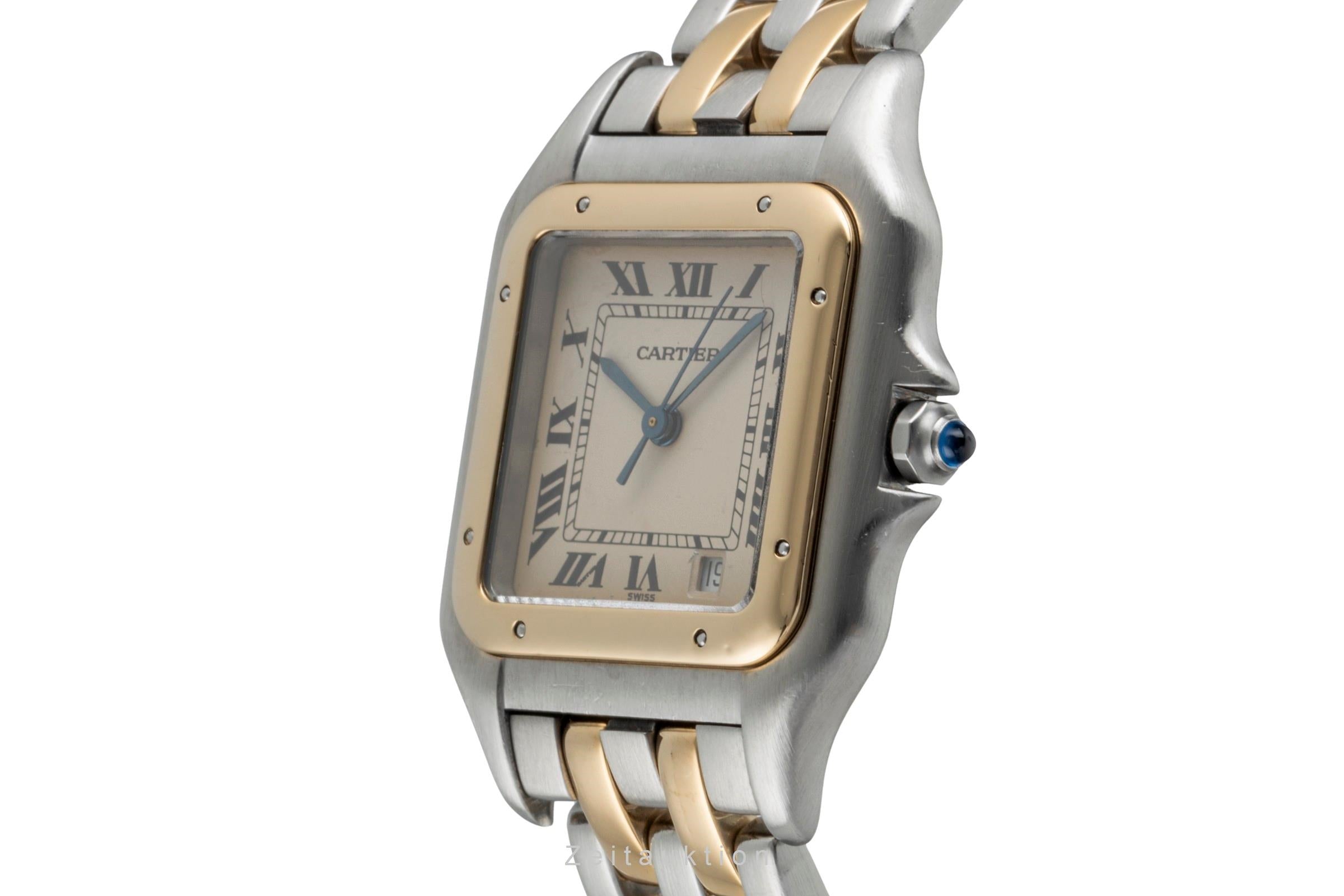 Cartier Panthere Lady Stahl / Gold Datum Damenuhr Ref. 83083242 Klassiker [2505884]