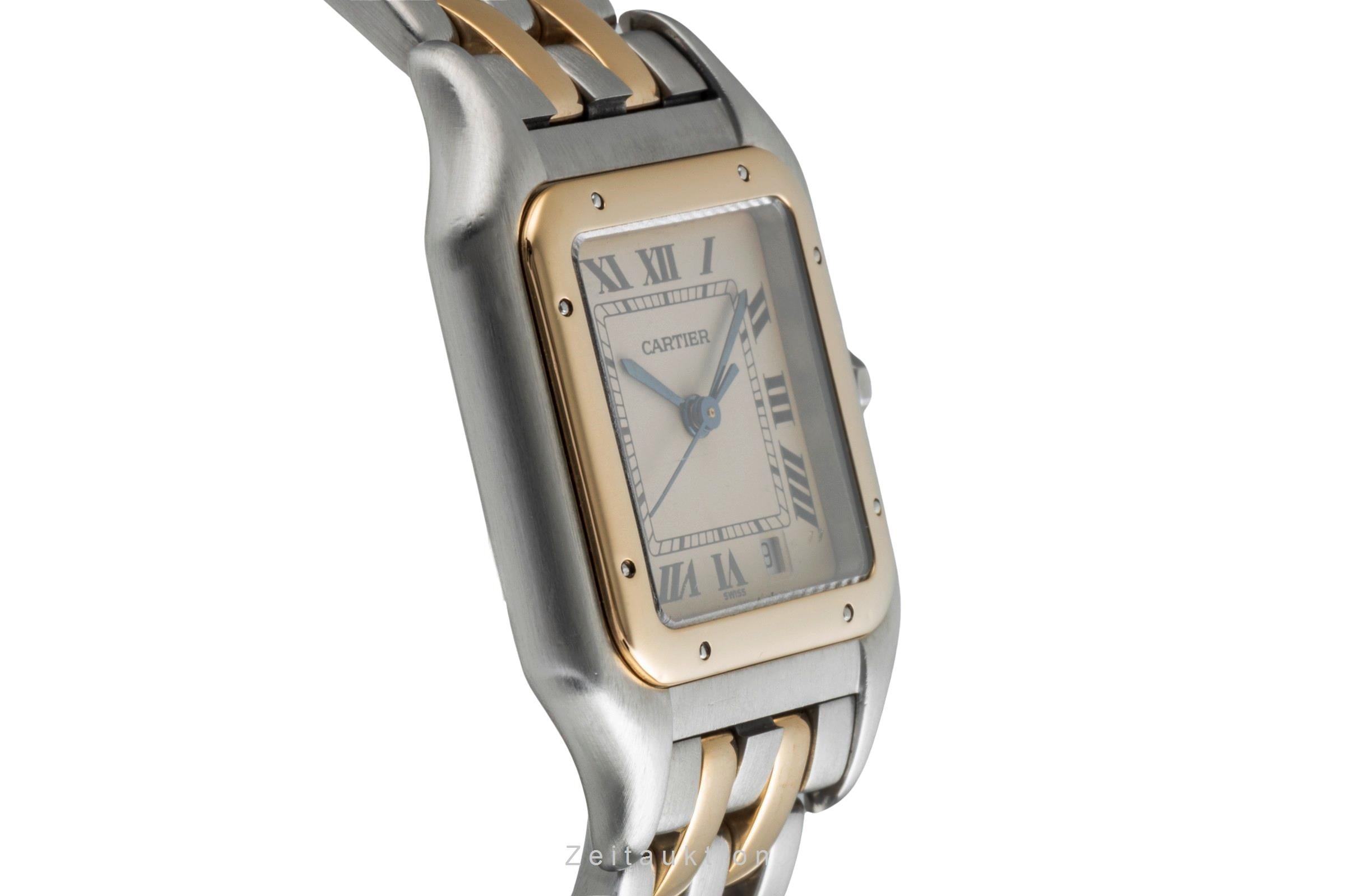 Cartier Panthere Lady Stahl / Gold Datum Damenuhr Ref. 83083242 Klassiker [2505884]