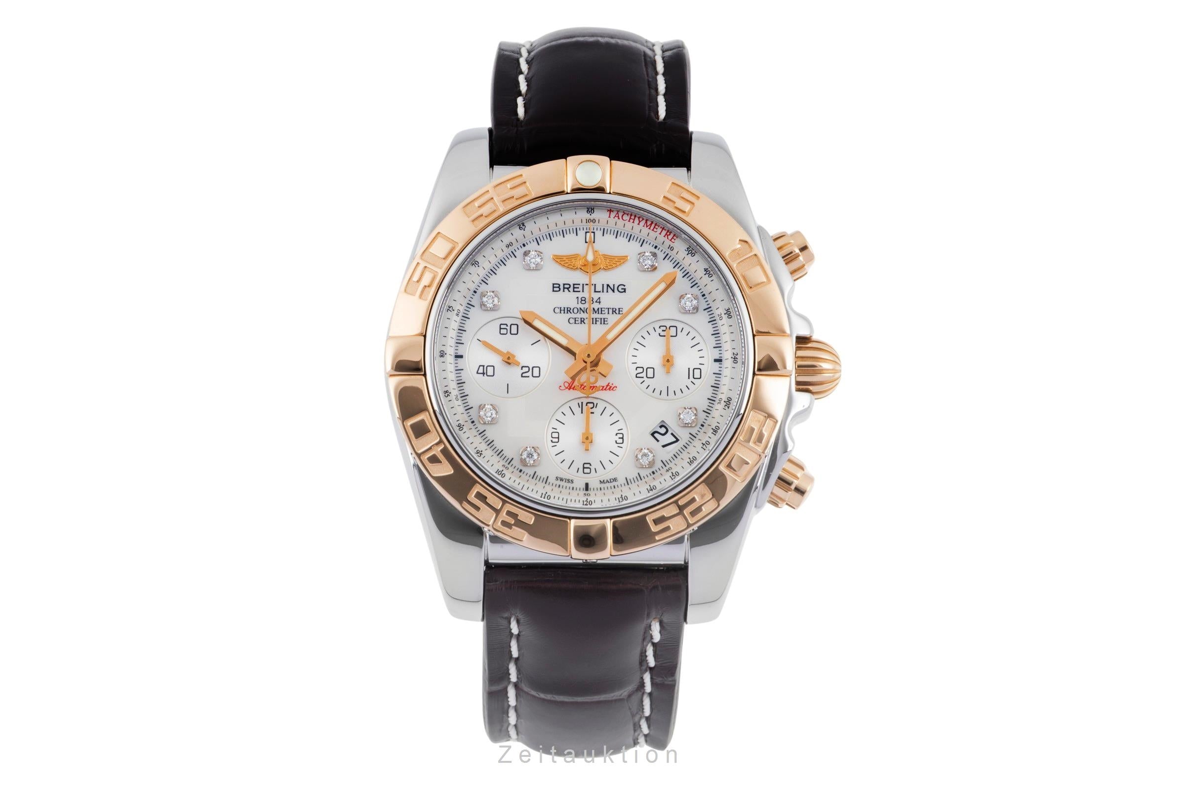 Breitling Chronomat 41 chronographe acier / or  automatique montre pour hommes CB0140  [2505885]