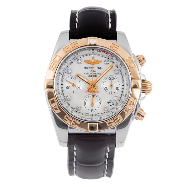 Breitling Chronomat 41 chronographe acier / or  automatique montre pour hommes CB0140  [2505885]