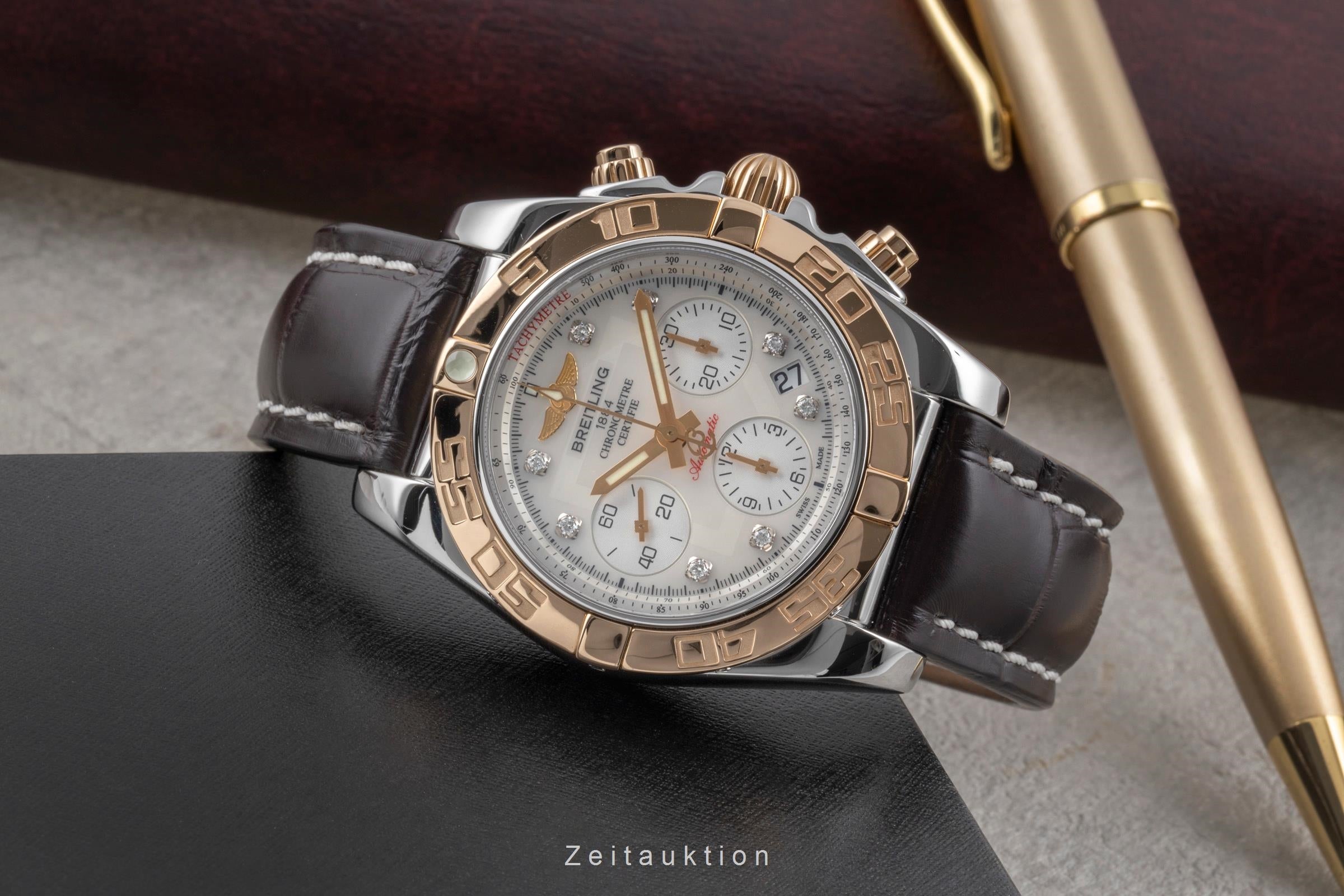 Breitling Chronomat 41 chronographe acier / or  automatique montre pour hommes CB0140  [2505885]