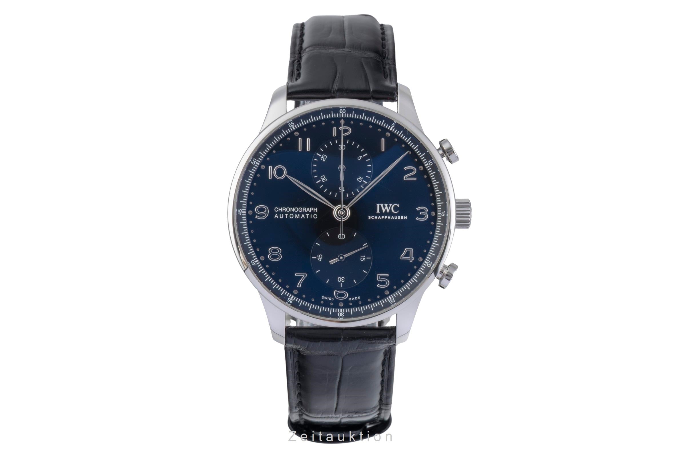 IWC Portugieser chronographe acier automatique montre pour hommes IW371609 LP: 9100EUR  [2505891]