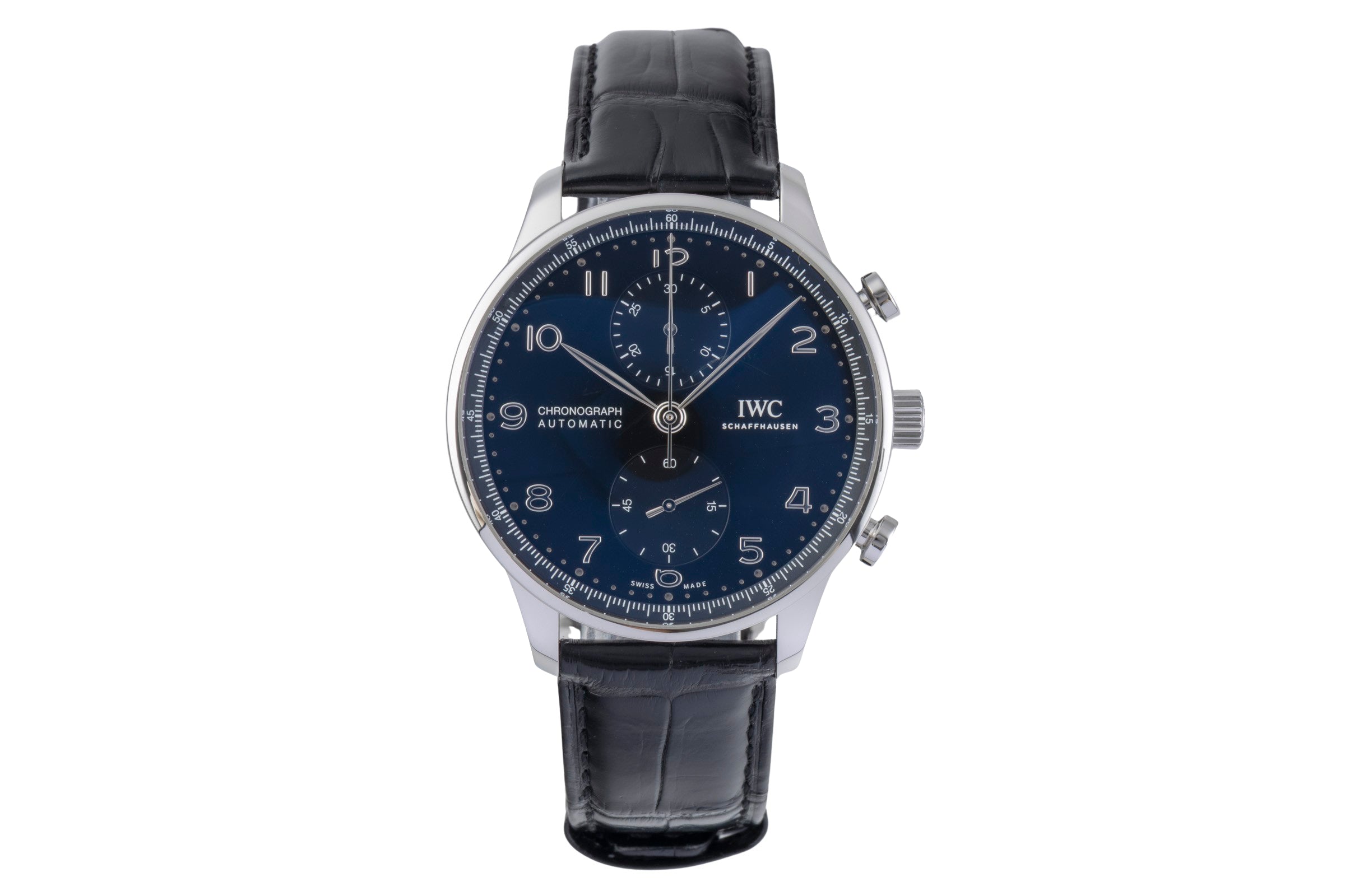 IWC Portugieser chronographe acier automatique montre pour hommes IW371609 LP: 9100EUR  [2505891]