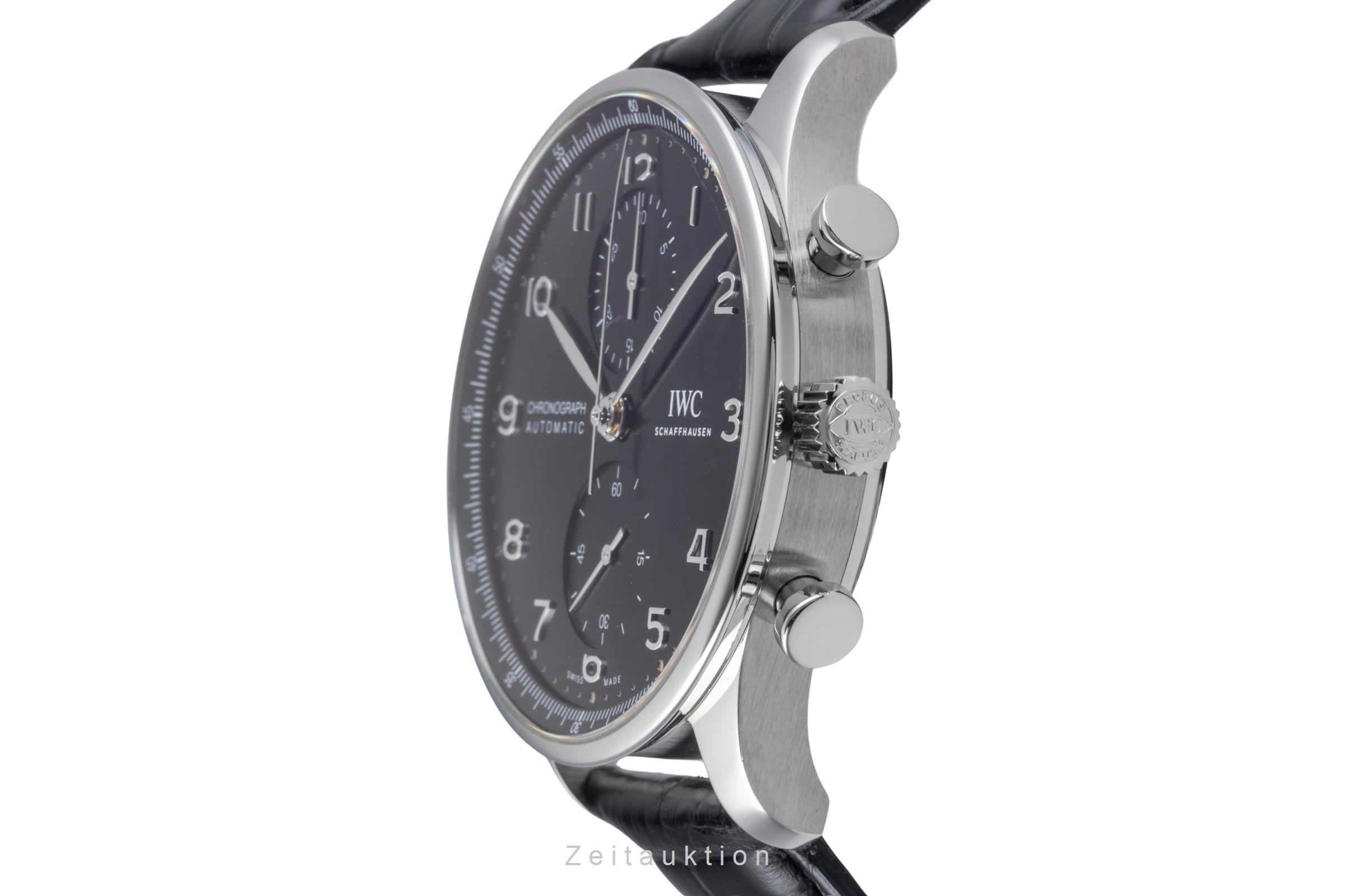 IWC Portugieser chronographe acier automatique montre pour hommes IW371609 LP: 9100EUR  [2505891]