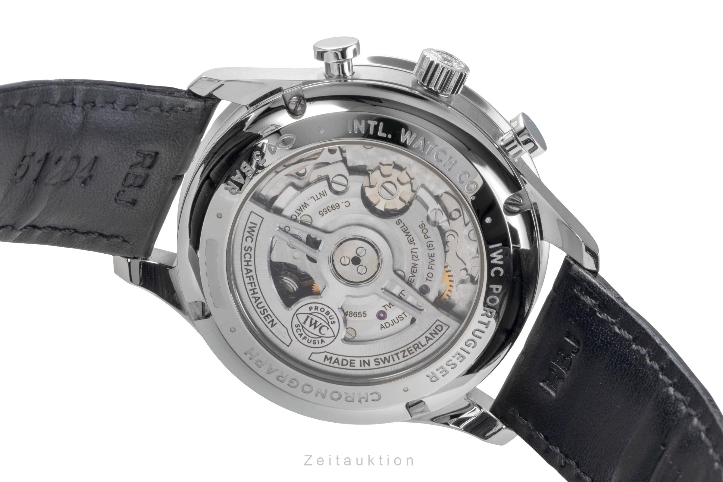 IWC Portugieser chronographe acier automatique montre pour hommes IW371609 LP: 9100EUR  [2505891]