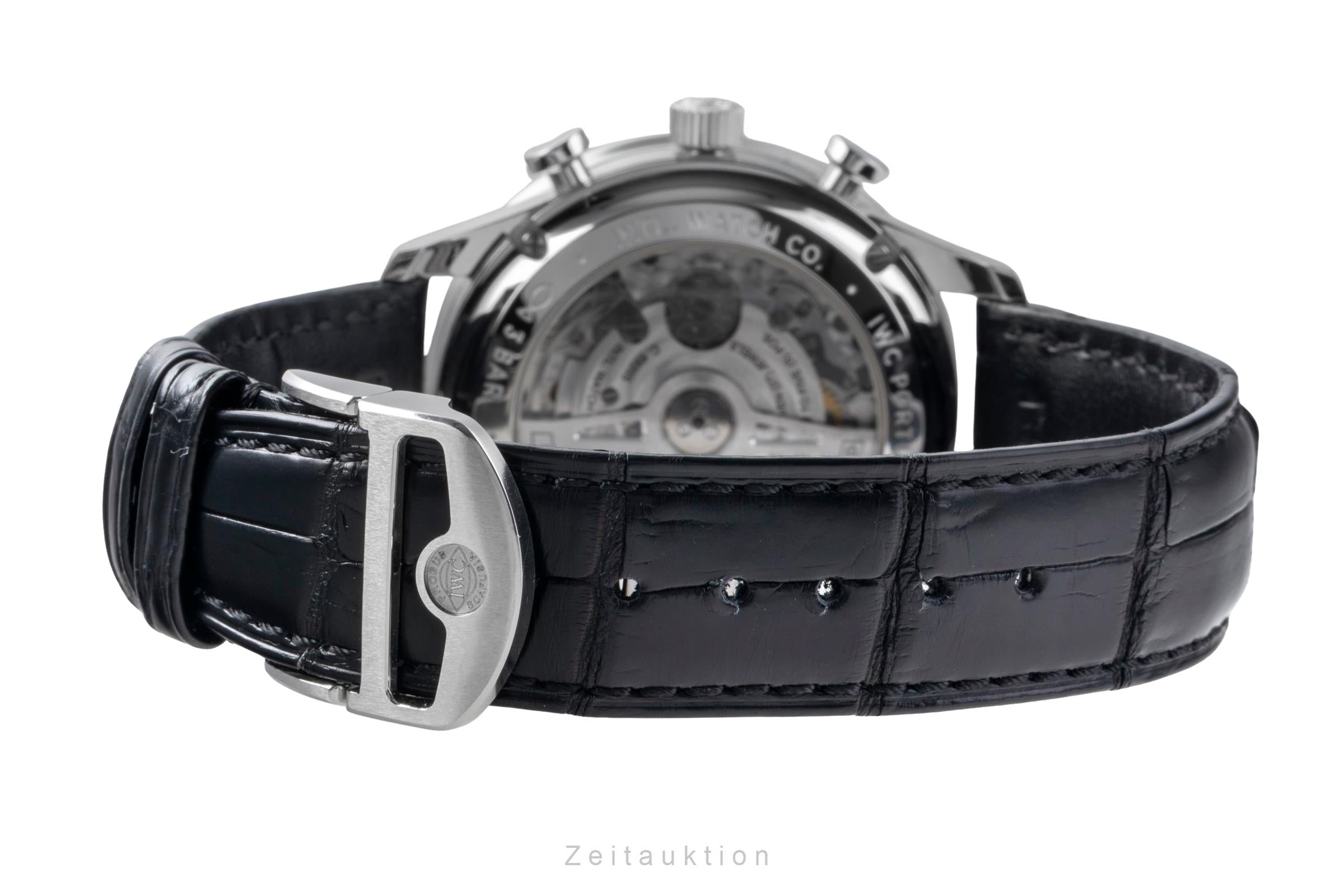 IWC Portugieser chronographe acier automatique montre pour hommes IW371609 LP: 9100EUR  [2505891]