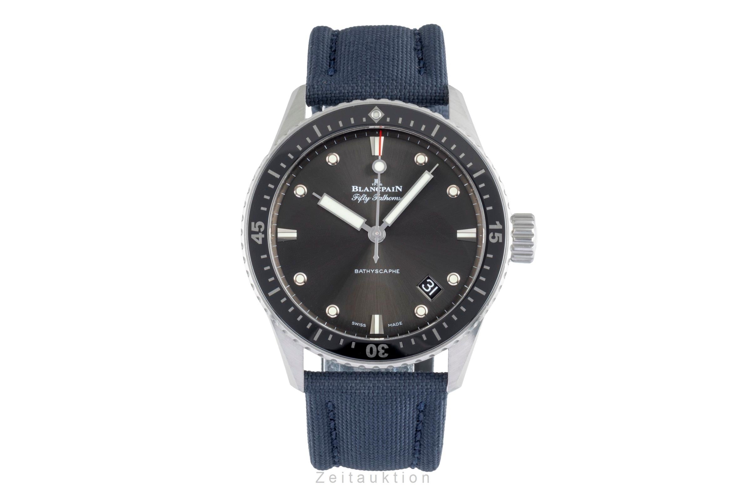 Blancpain Fifty Fathoms Bathyscaphe Stahl Automatik Ref. 5000-1110-B52A Papiere [2505894]