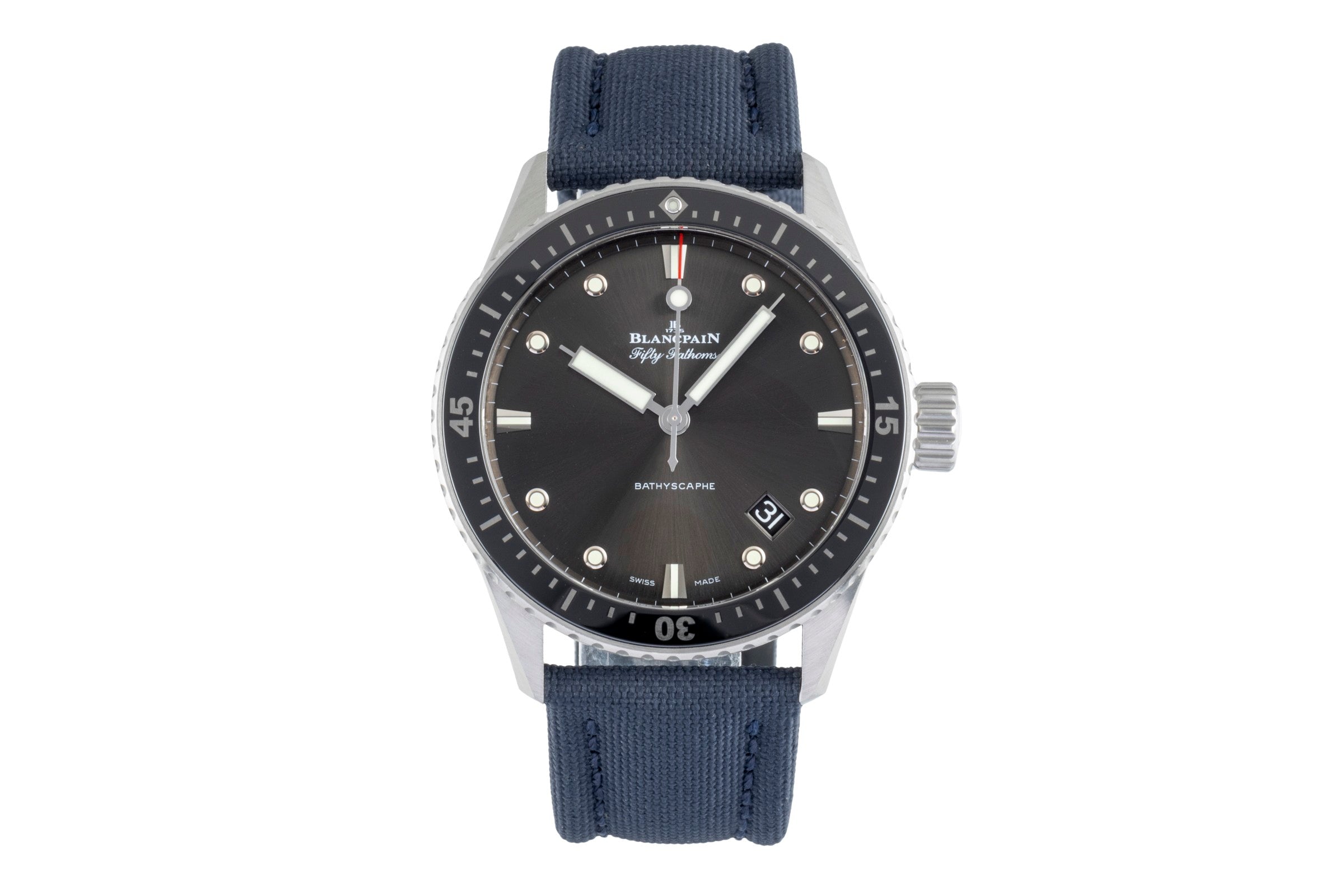 Blancpain Fifty Fathoms acier automatique montre pour hommes 5000-1110-B52A  [2505894]