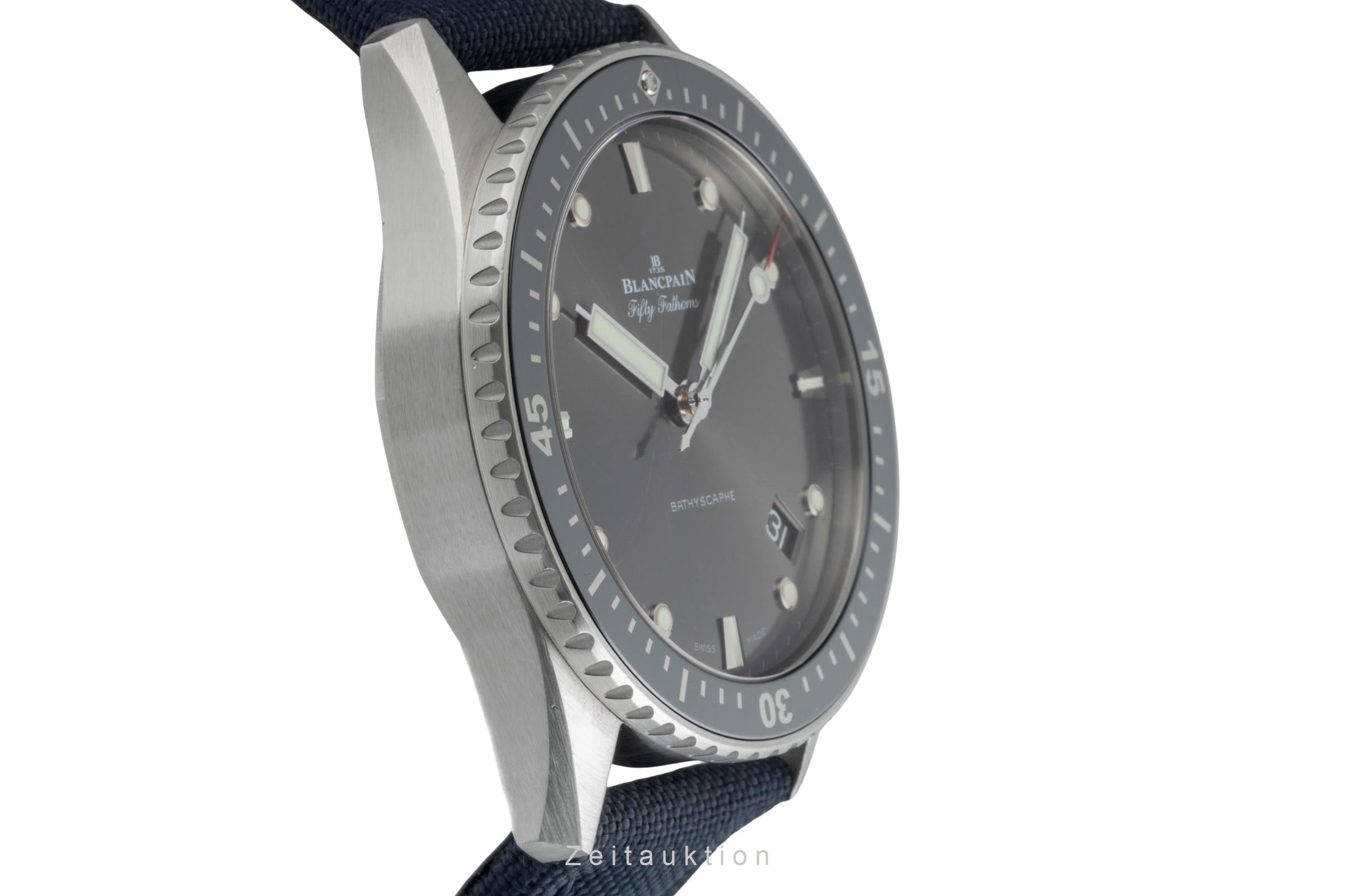 Blancpain Fifty Fathoms Bathyscaphe Stahl Automatik Ref. 5000-1110-B52A Papiere [2505894]