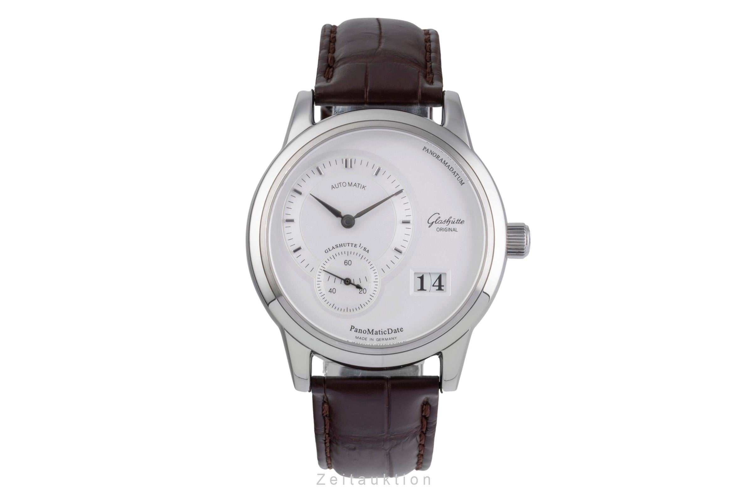 Glashütte PanoMaticDate acero automático reloj para caballeros 90-01-02-02-04  [2505903]