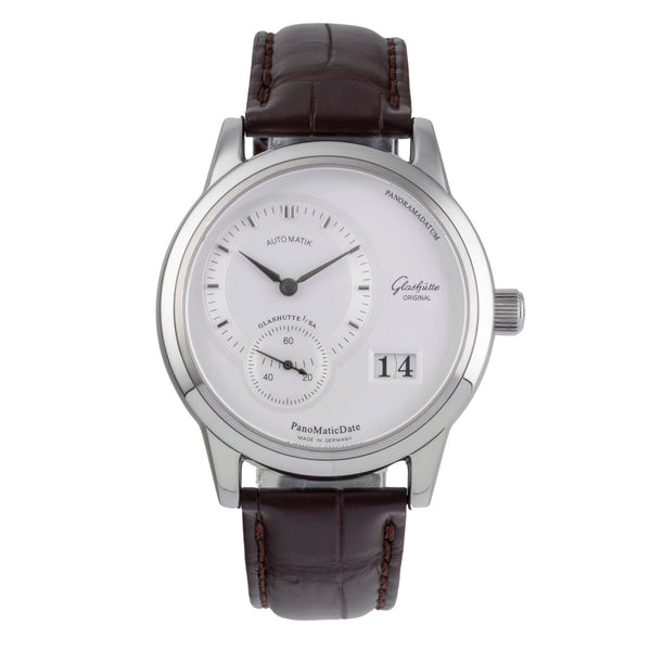 Glashütte PanoMaticDate acero automático reloj para caballeros 90-01-02-02-04  [2505903]