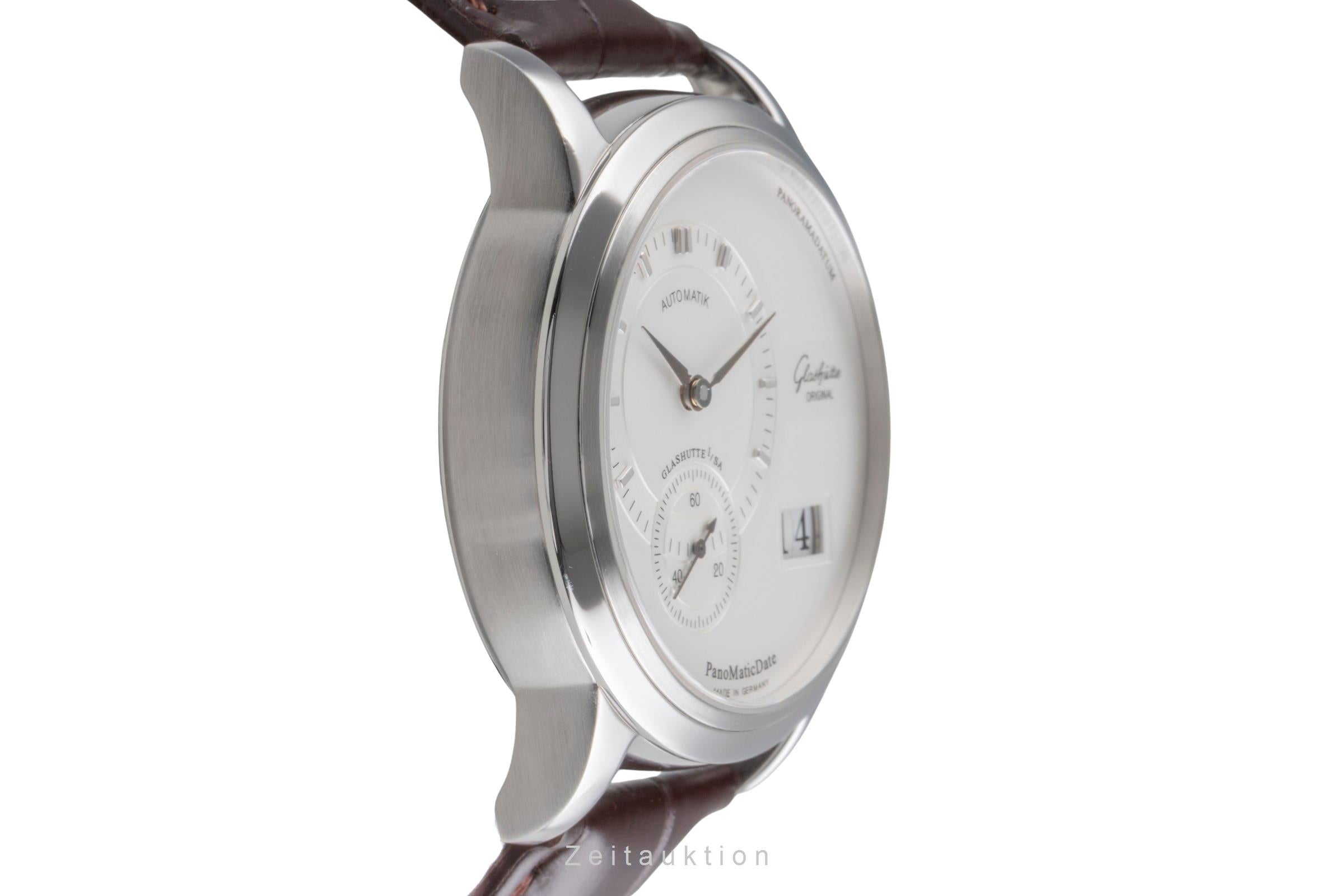 Glashütte PanoMaticDate acero automático reloj para caballeros 90-01-02-02-04  [2505903]