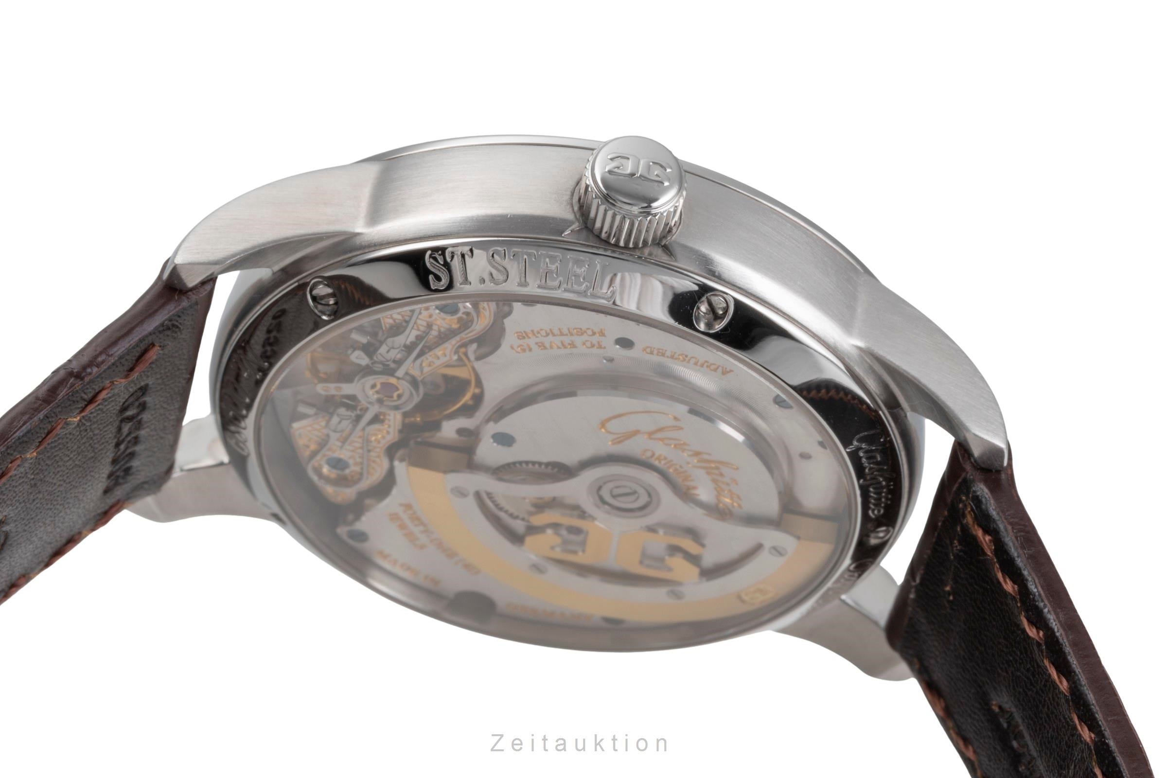 Glashütte PanoMaticDate acero automático reloj para caballeros 90-01-02-02-04  [2505903]