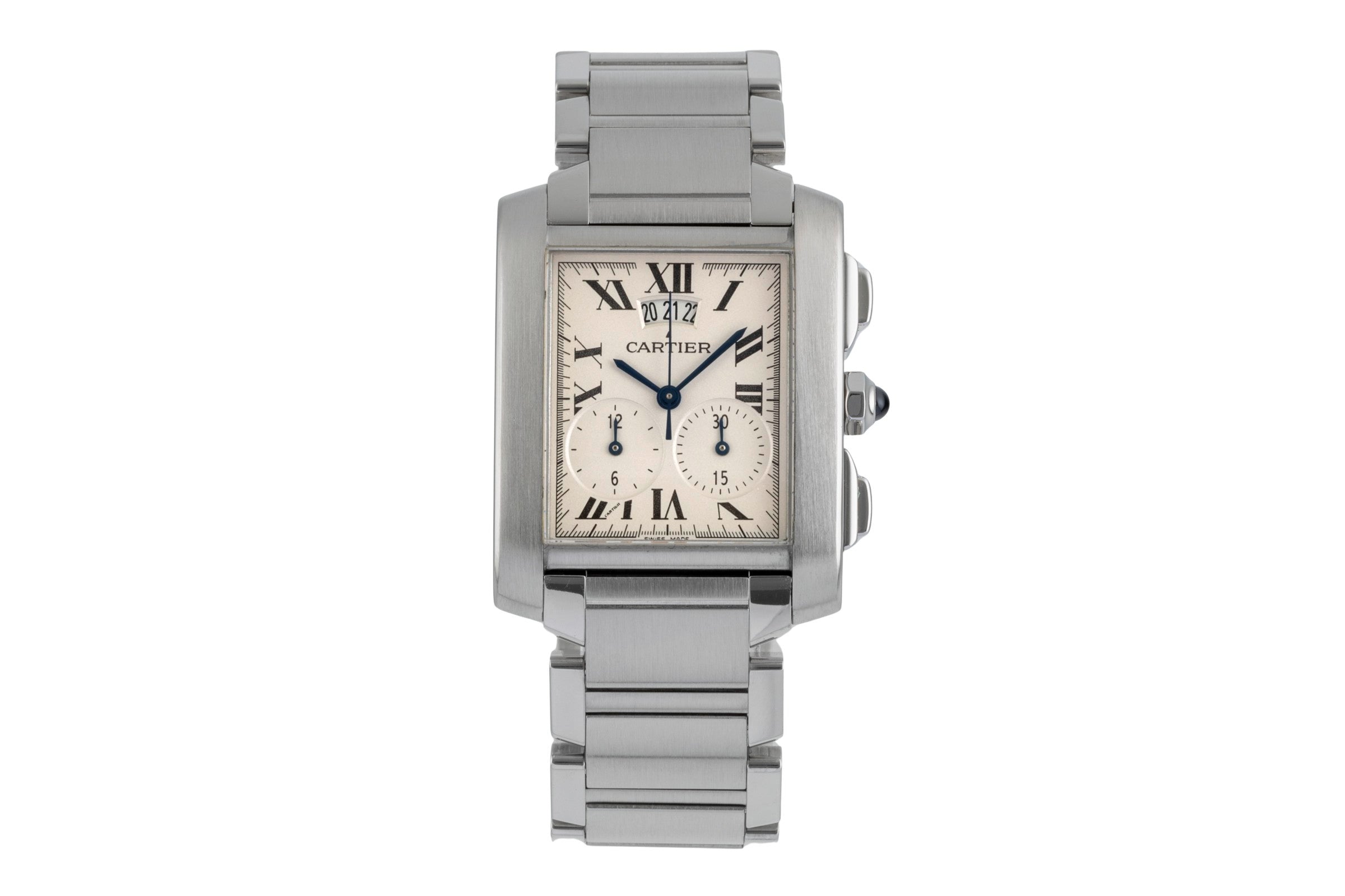 Cartier Tank Francaise chronograph steel quartz Kal. 222 Ref
