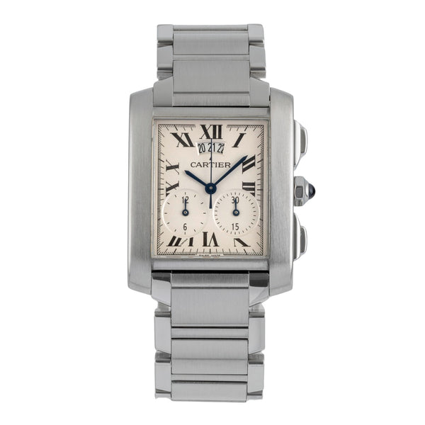 Cartier Tank Francaise chronograph steel quartz unisex W51024Q3  [2505904]