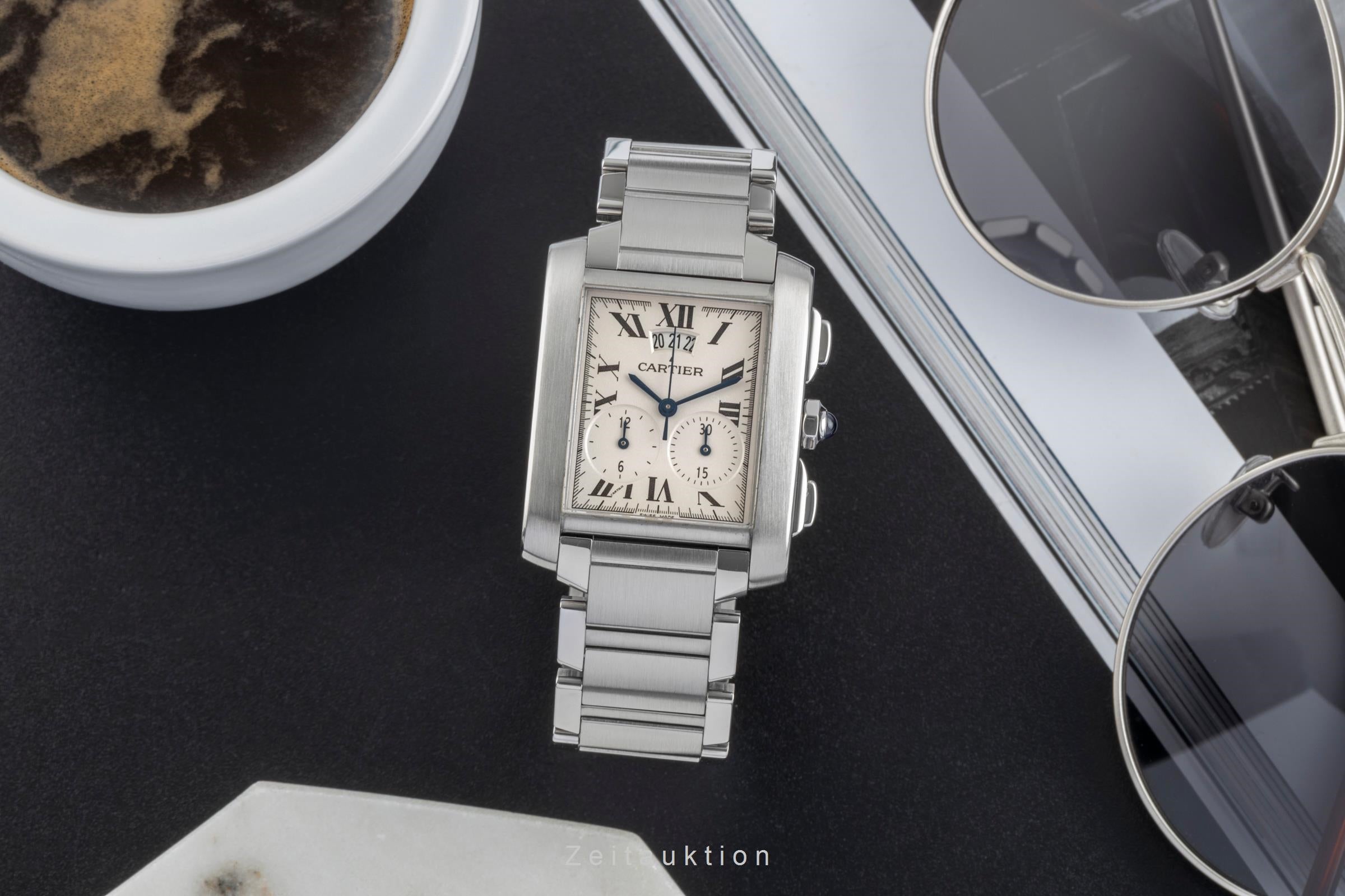 Cartier Tank Francaise chronograph steel quartz unisex W51024Q3  [2505904]