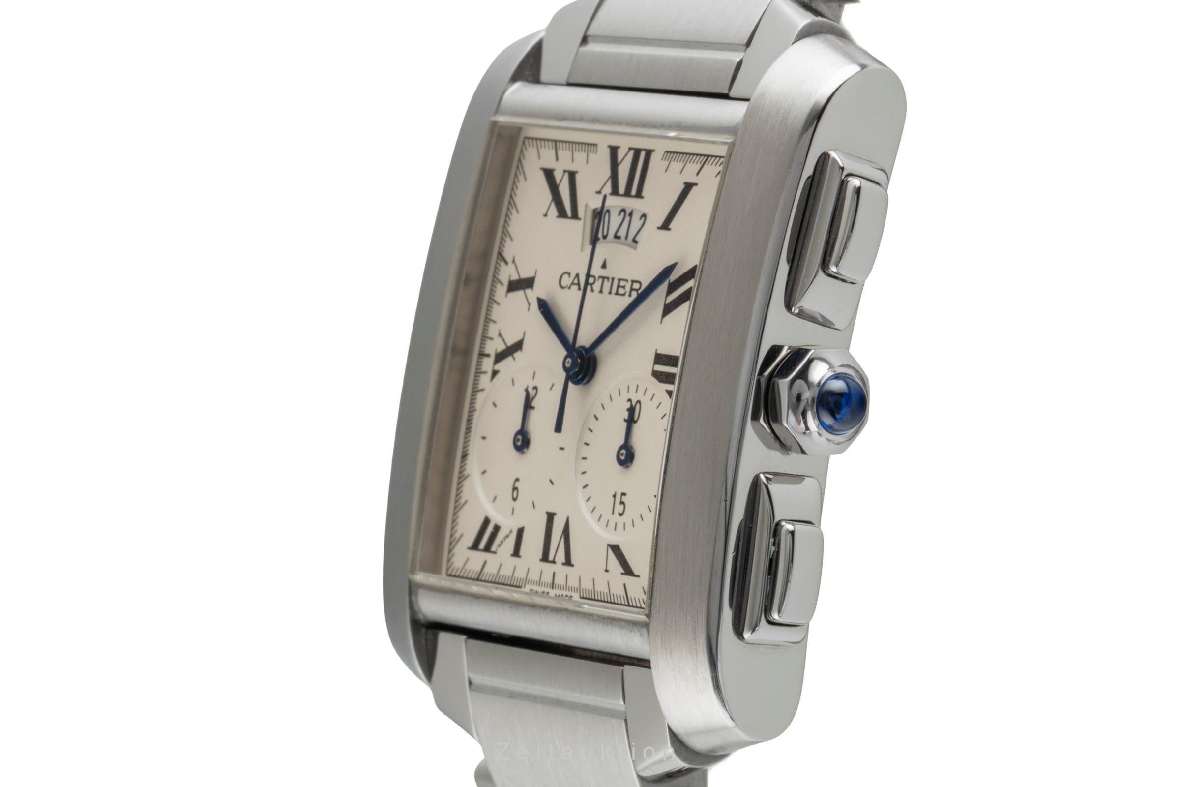 Cartier Tank Francaise chronograph steel quartz unisex W51024Q3  [2505904]