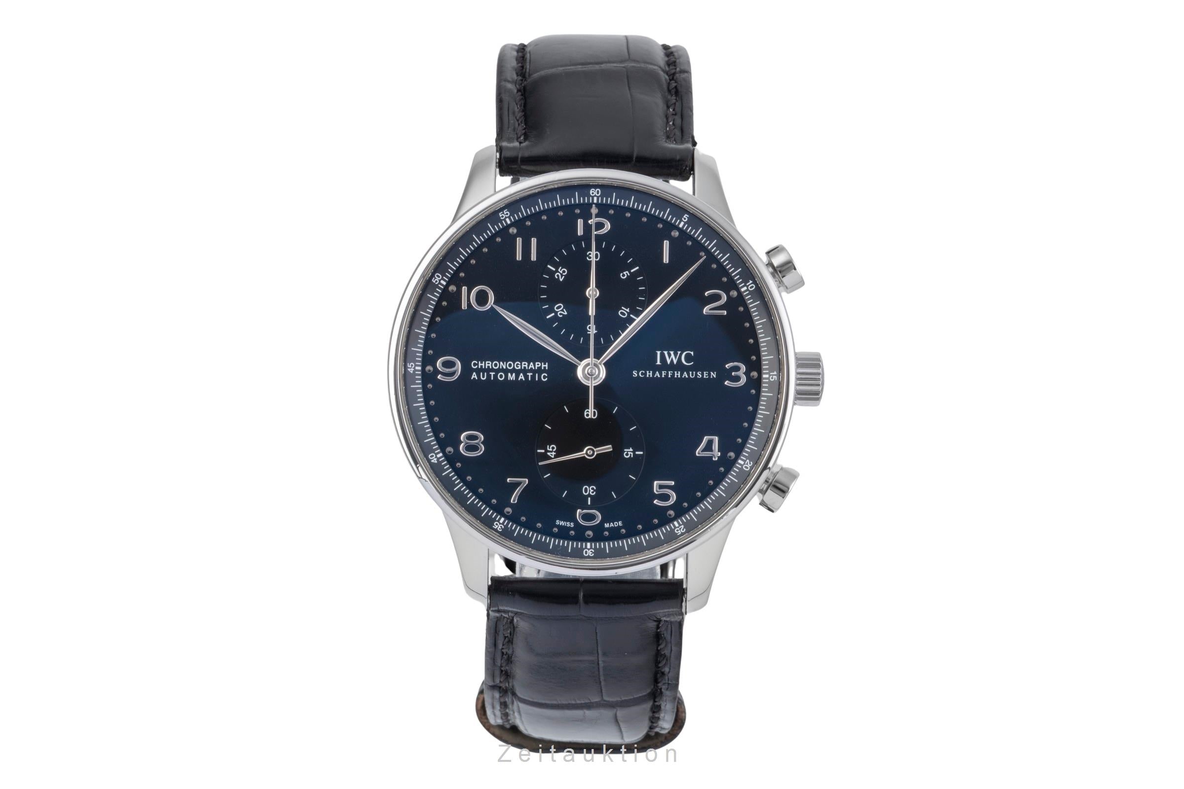 IWC Portugieser chronographe acier automatique montre pour hommes IW371447 LP: 9100EUR  [2505905]