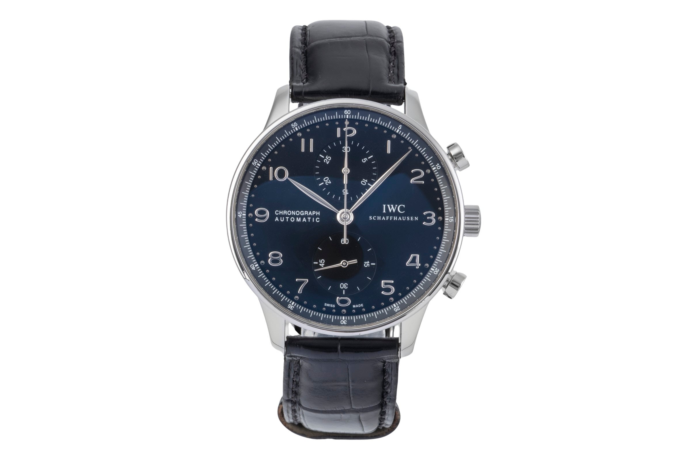 IWC Portugieser chronographe acier automatique montre pour hommes IW371447 LP: 9100EUR  [2505905]