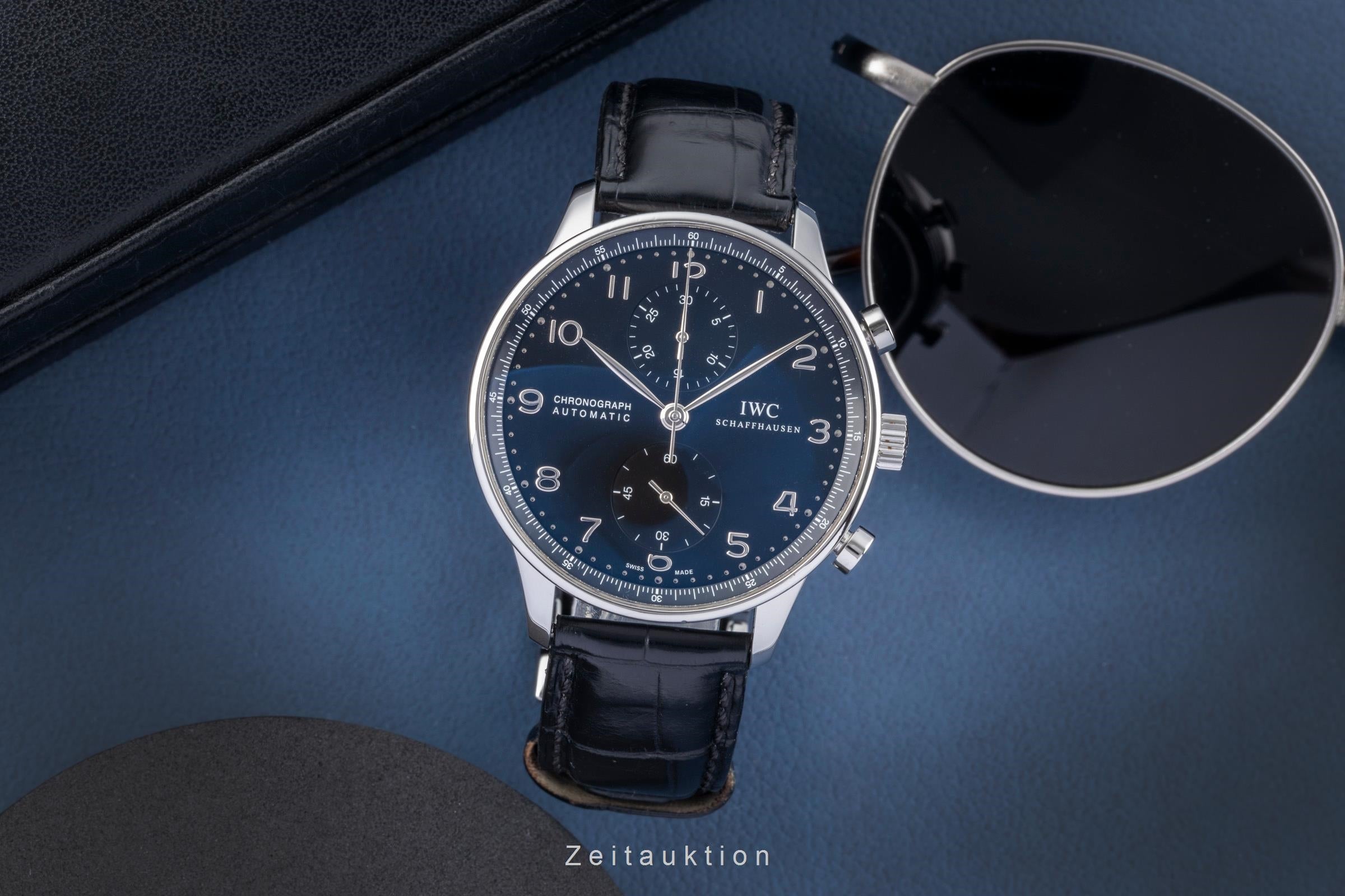 IWC Portugieser chronographe acier automatique montre pour hommes IW371447 LP: 9100EUR  [2505905]