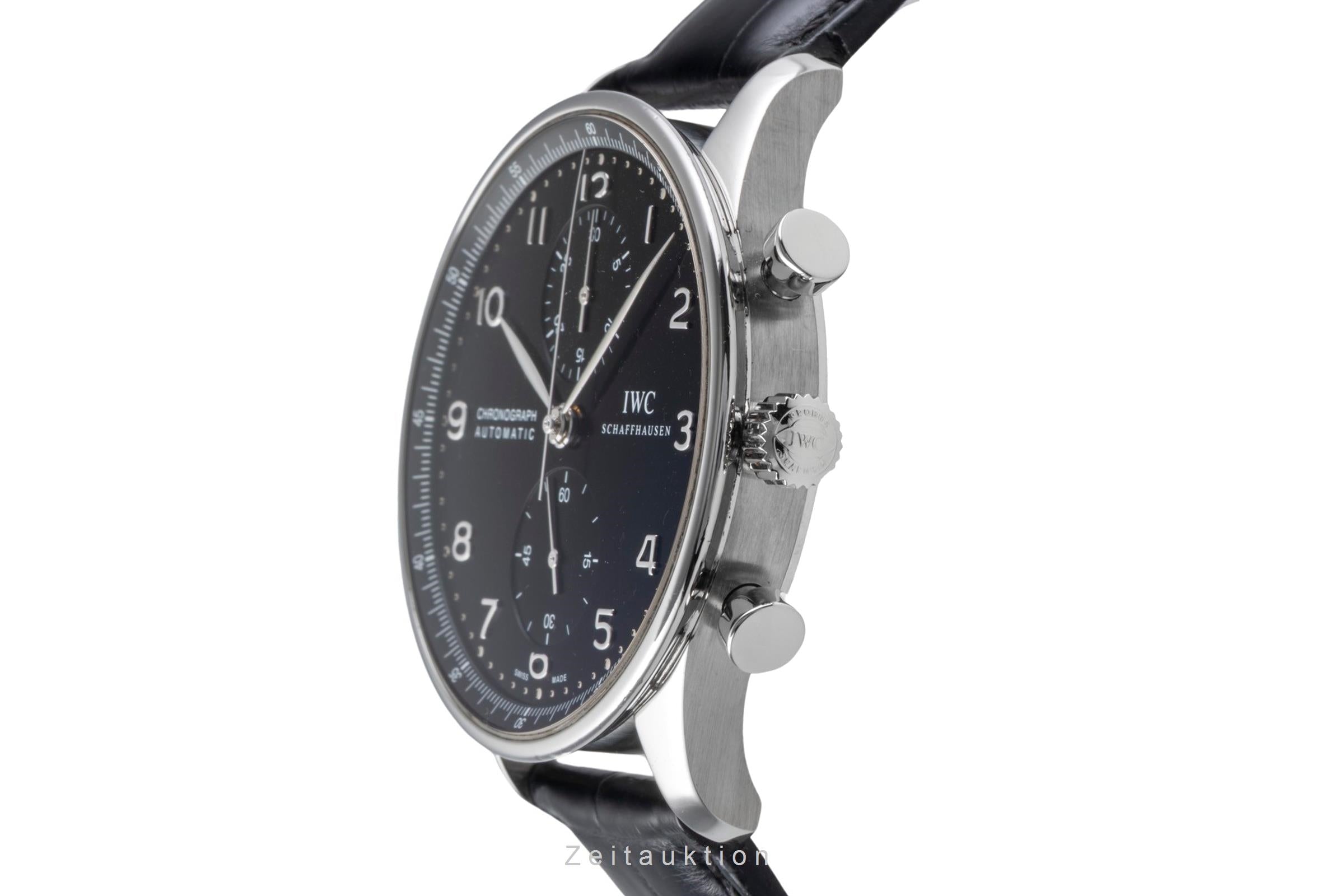 IWC Portugieser chronographe acier automatique montre pour hommes IW371447 LP: 9100EUR  [2505905]