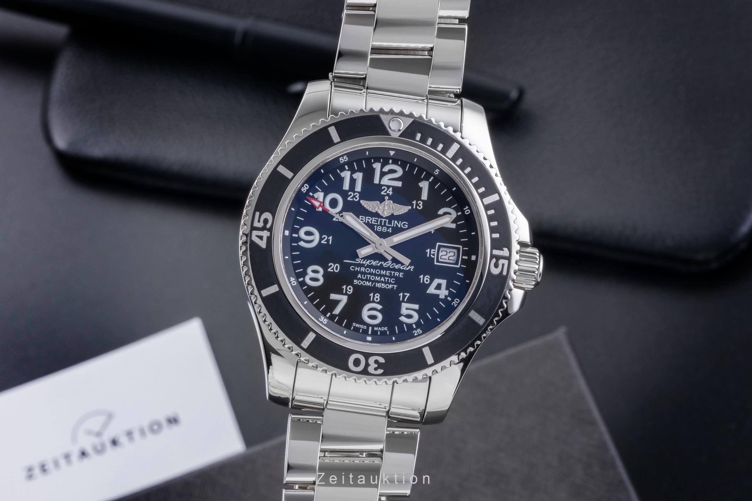 Breitling Superocean II 42 Stahl Automatik Herrenuhr Ref. A17365C9/BD67 B&P 2018 [2505922]